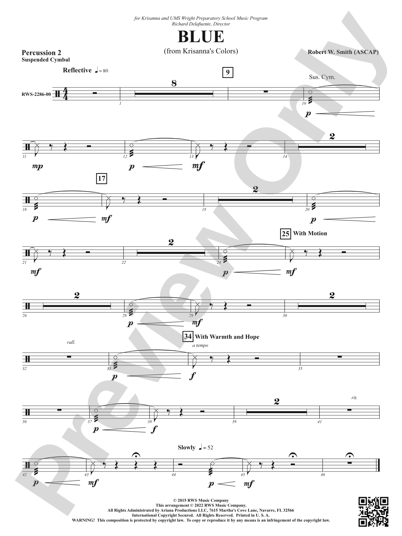 Blue - From Krisanna's Colors: 2nd Percussion