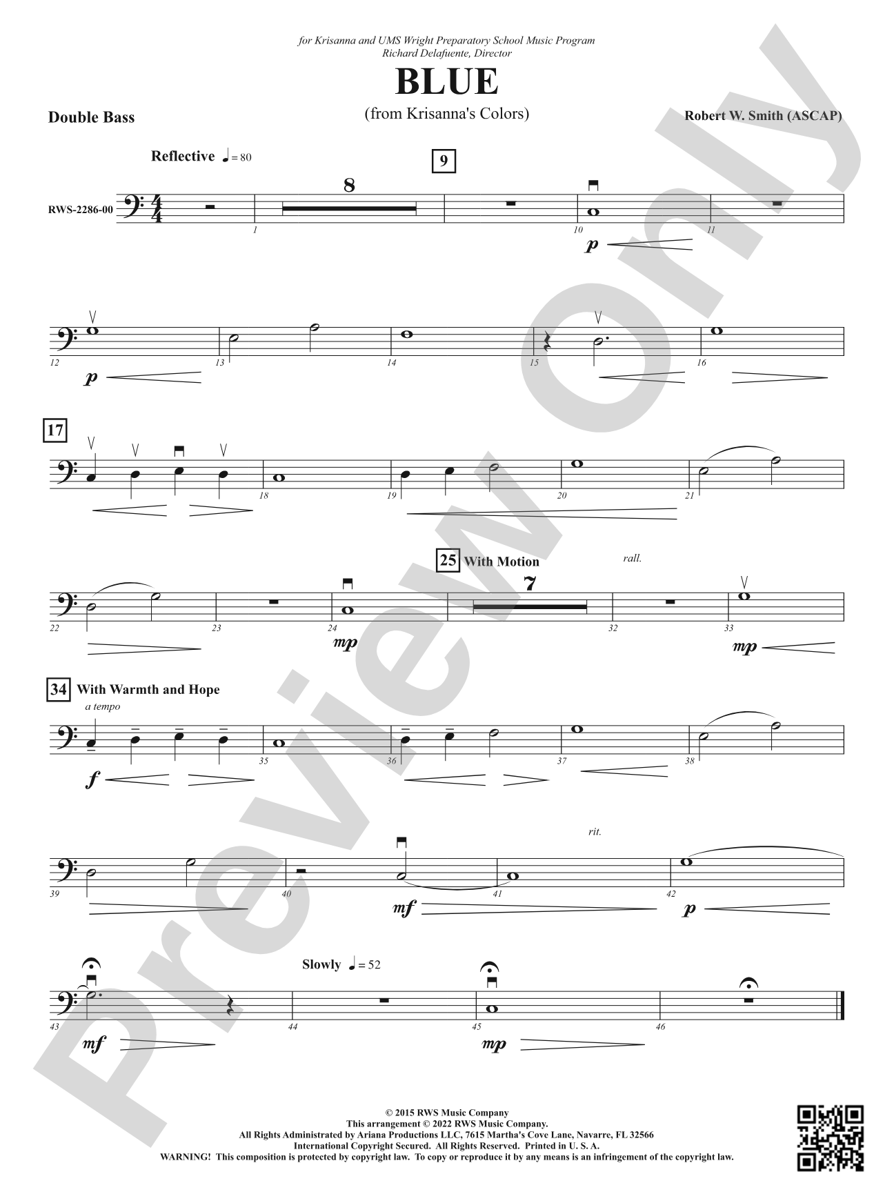 Blue - From Krisanna's Colors: String Bass