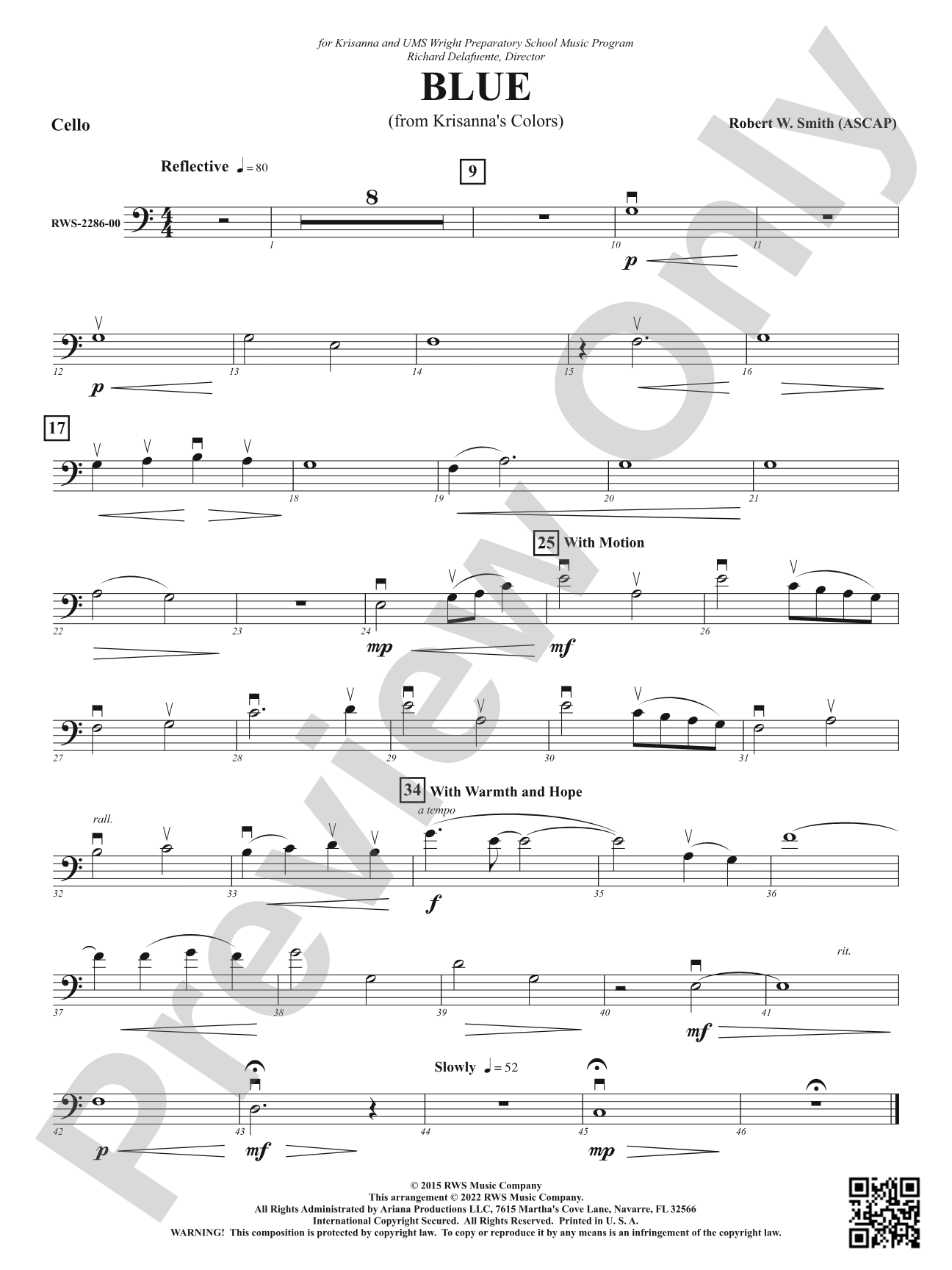 Blue - From Krisanna's Colors: Cello