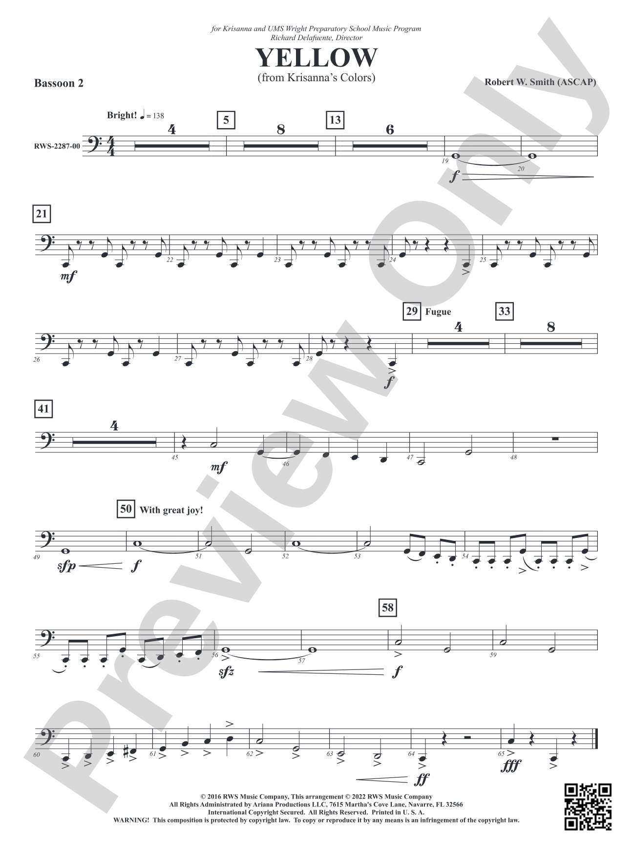 Yellow - From Krisanna's Colors: 2nd Bassoon
