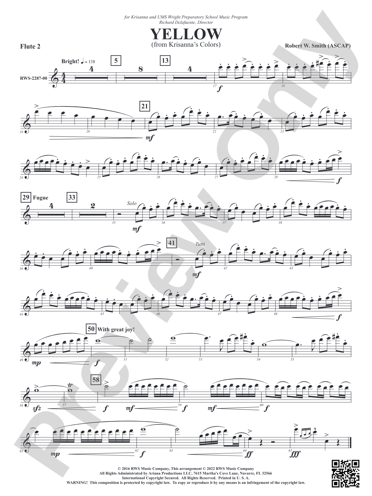 Yellow - From Krisanna's Colors: 2nd Flute