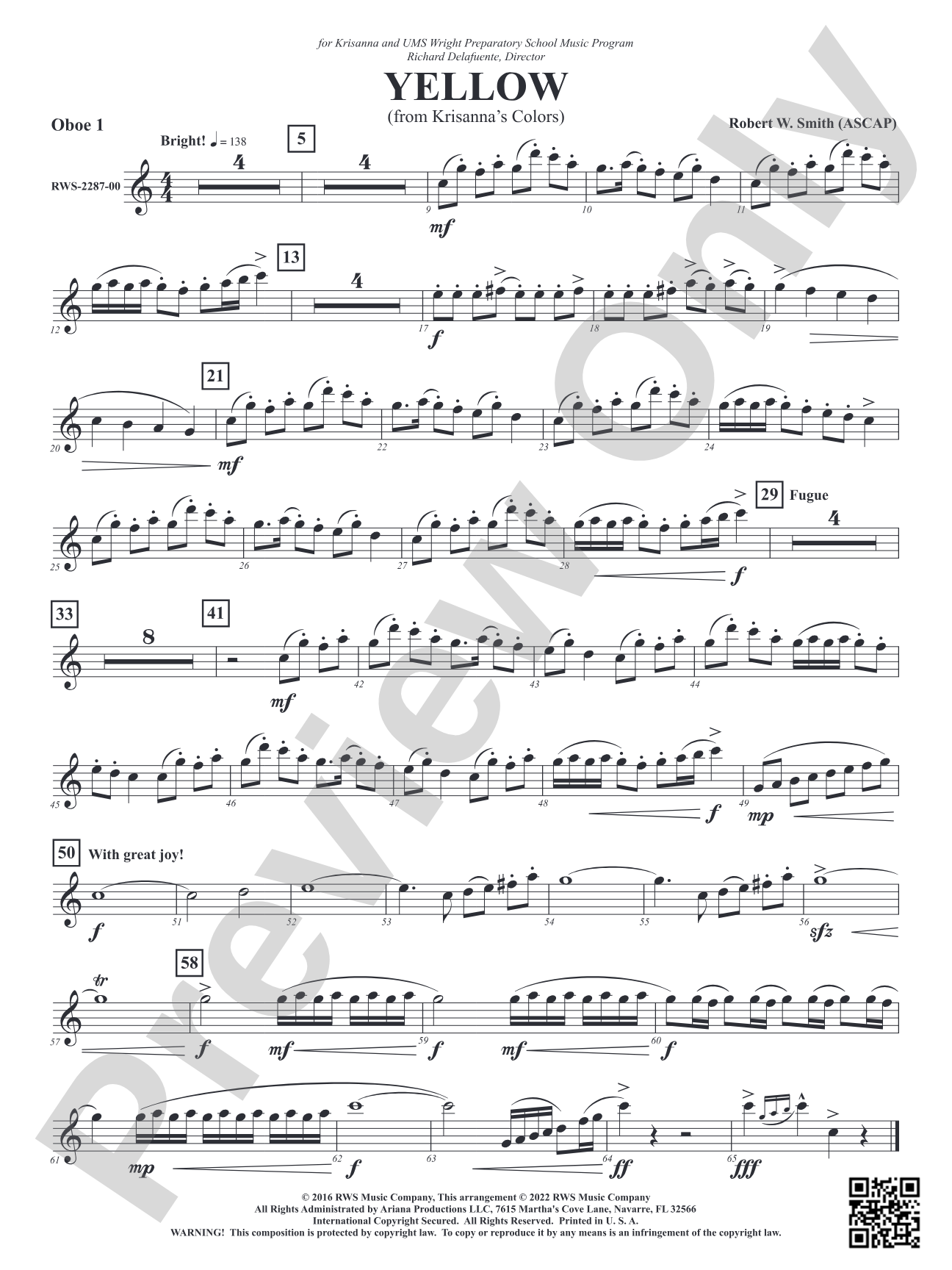 Yellow - From Krisanna's Colors: Oboe