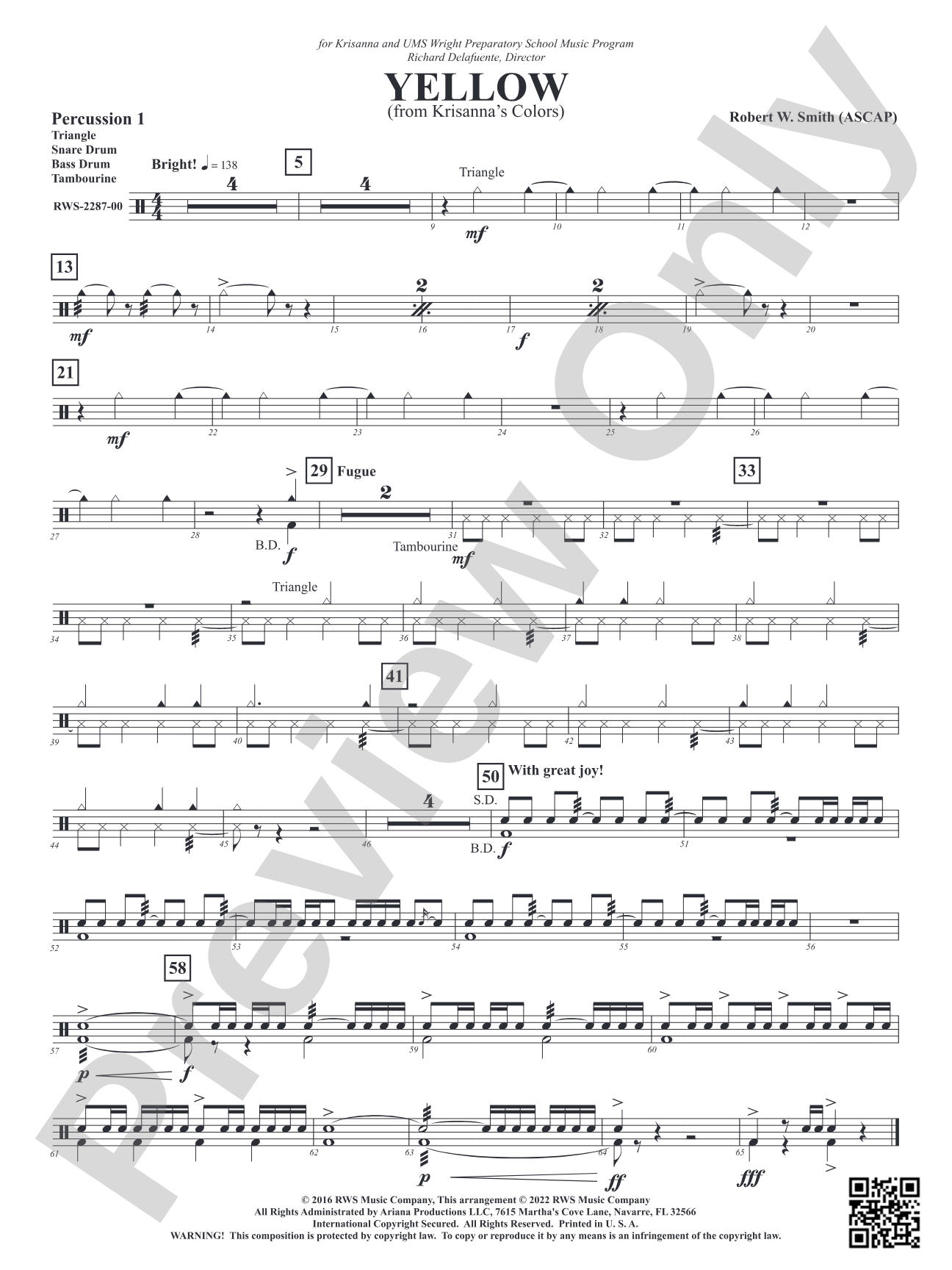Yellow - From Krisanna's Colors: 1st Percussion
