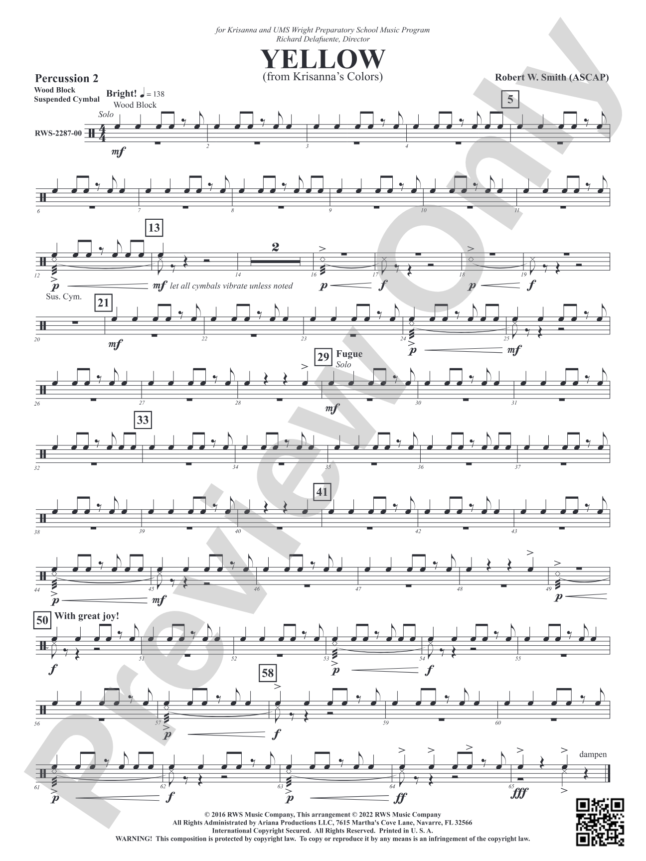 Yellow - From Krisanna's Colors: 2nd Percussion