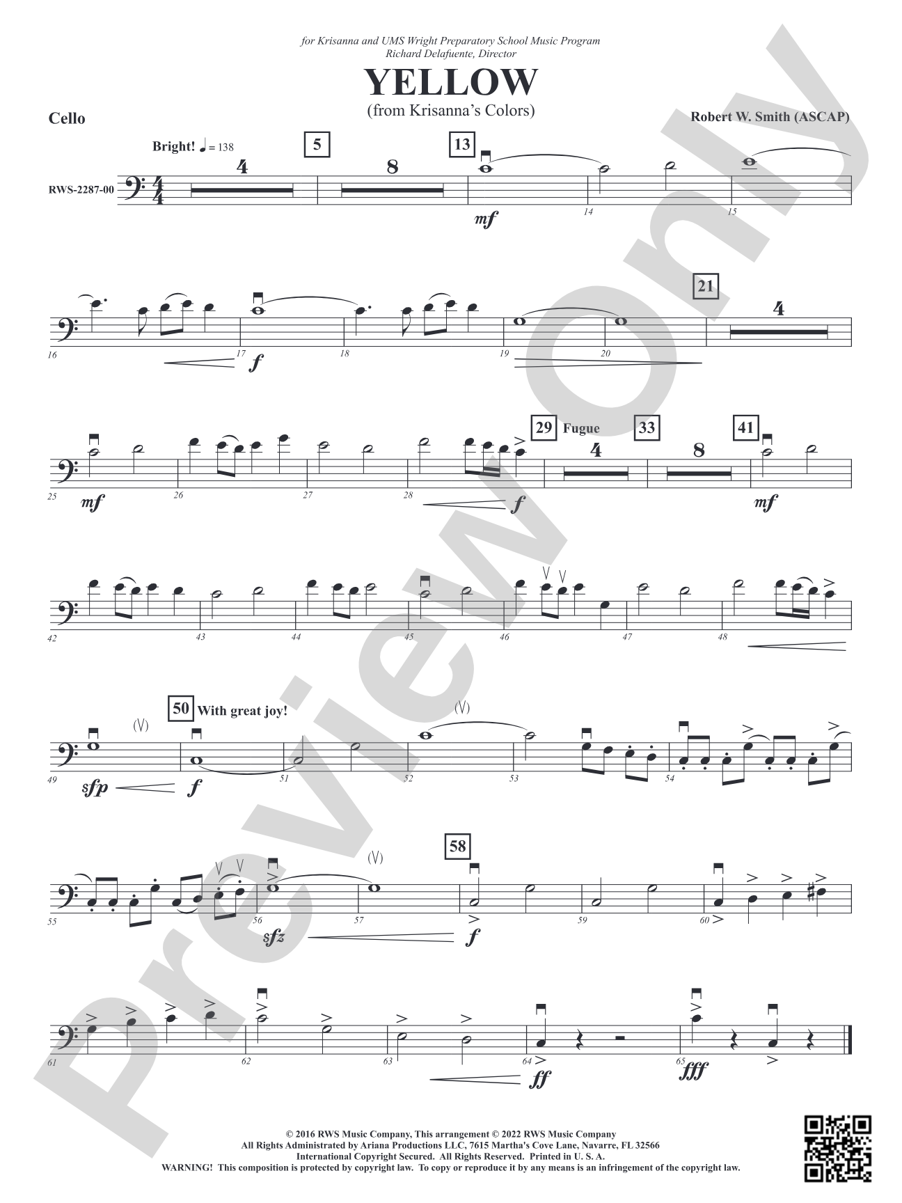 Yellow - From Krisanna's Colors: Cello