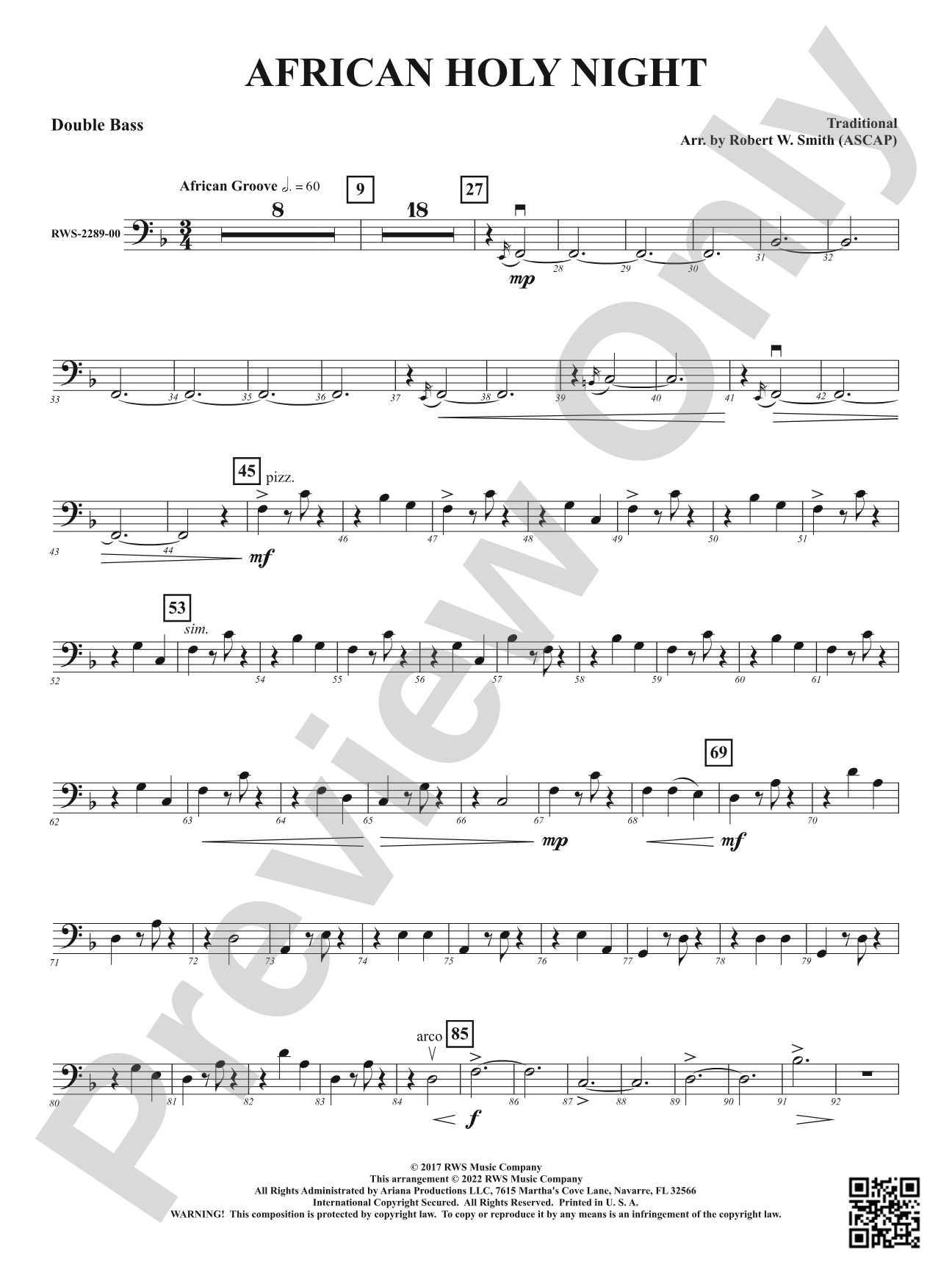 African Holy Night: String Bass