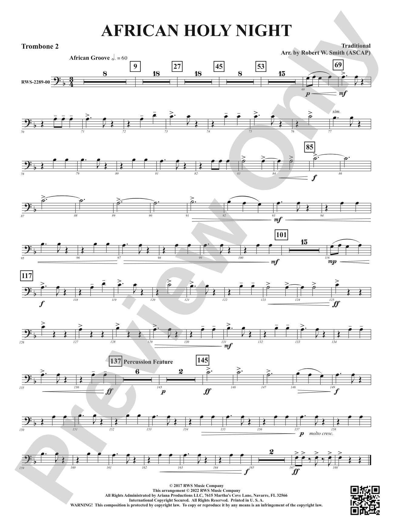 African Holy Night: 2nd Trombone