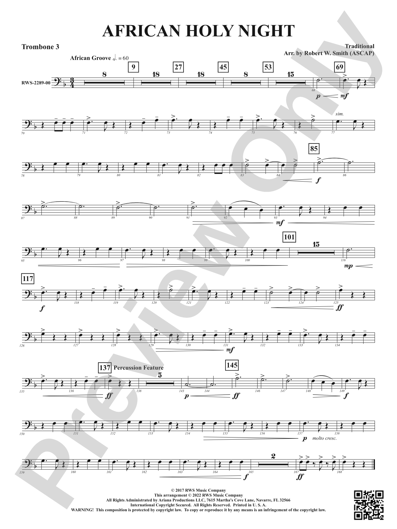 African Holy Night: 3rd Trombone