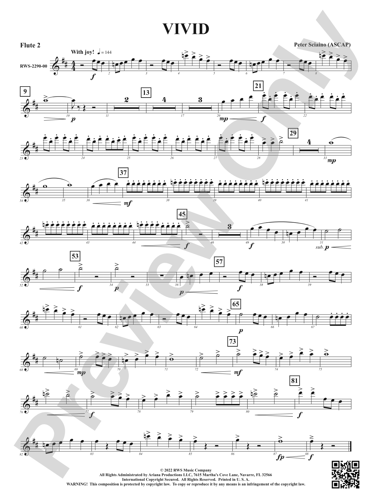 Vivid: 2nd Flute
