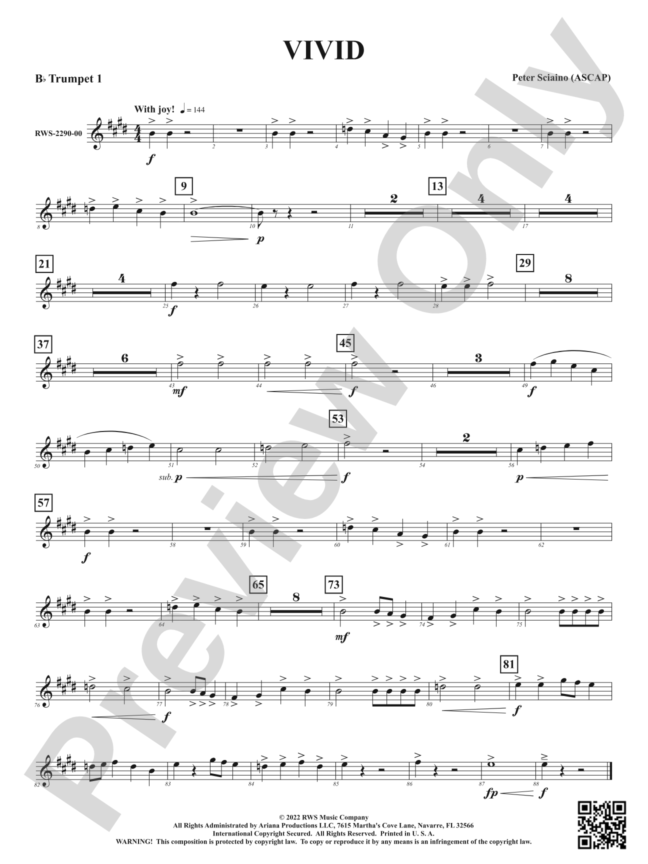 Vivid: 1st B-flat Trumpet