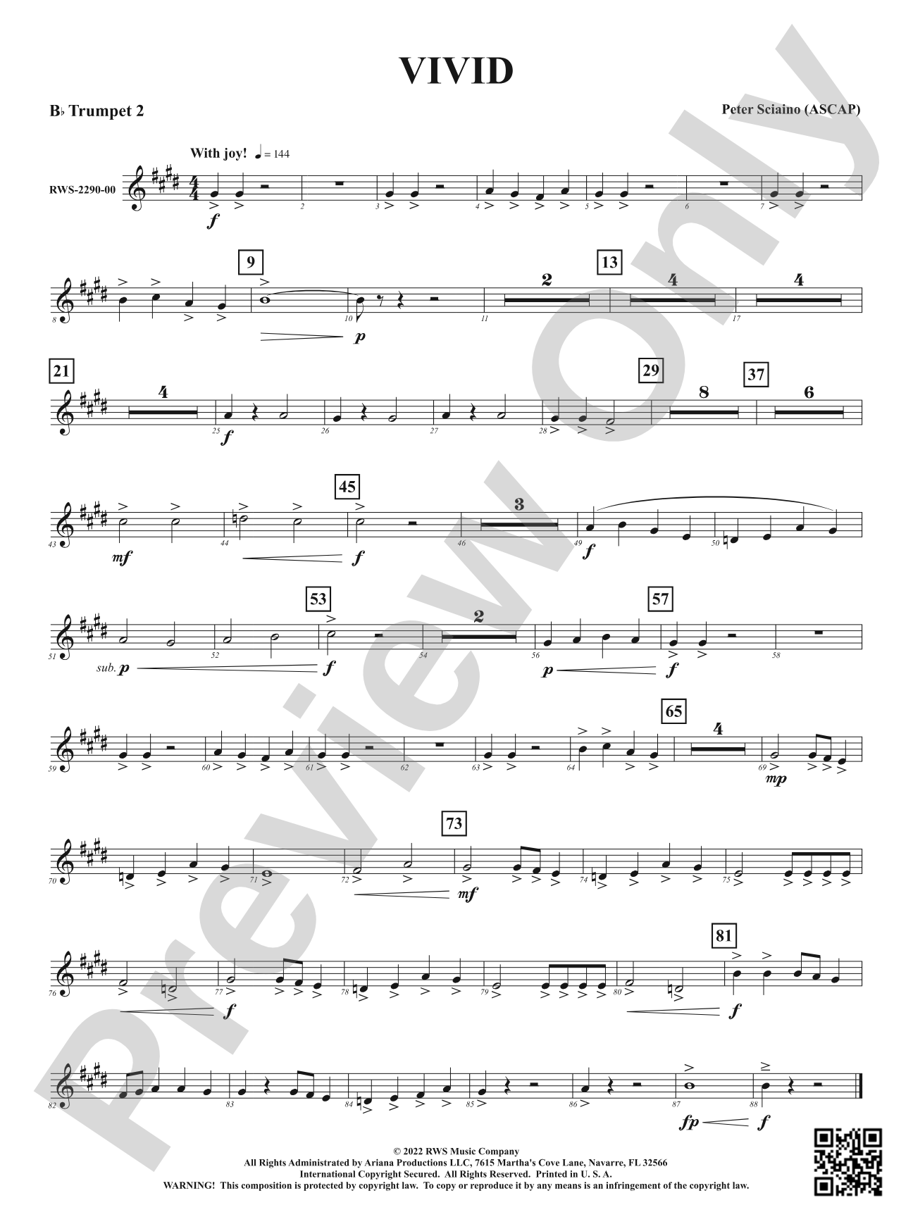 Vivid: 2nd B-flat Trumpet