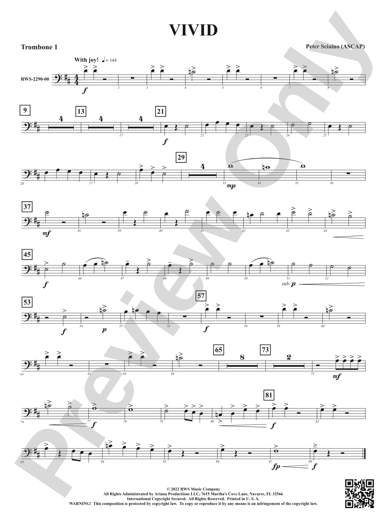 Vivid: 1st Trombone