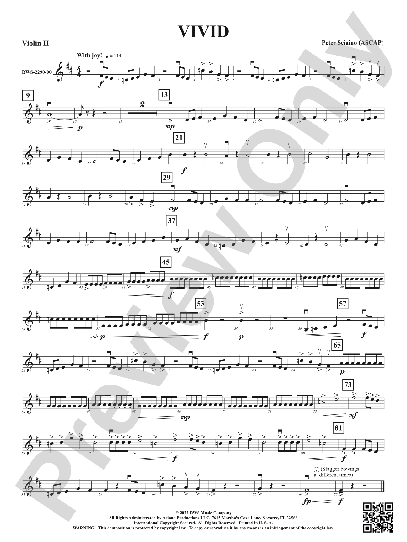 Vivid: 2nd Violin