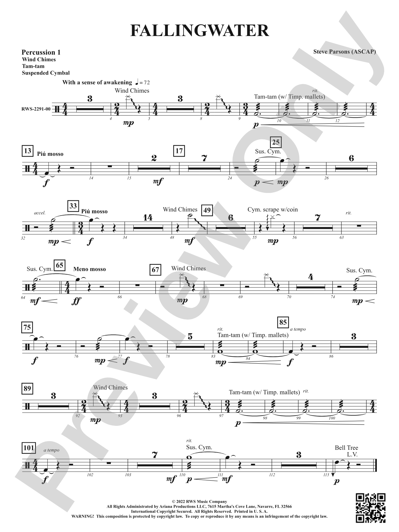 Fallingwater: 1st Percussion