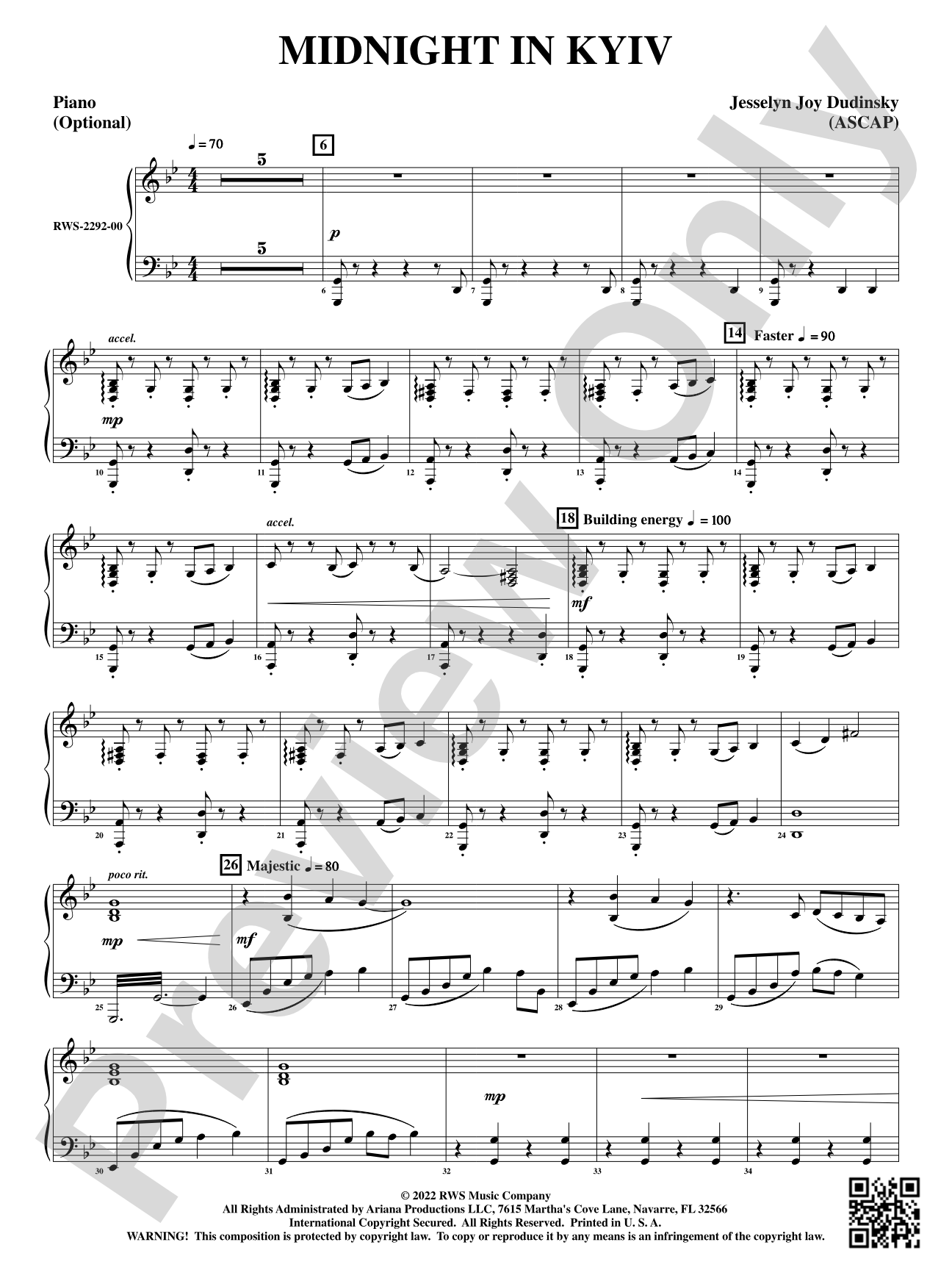 Midnight in Kyiv: Optional Piano