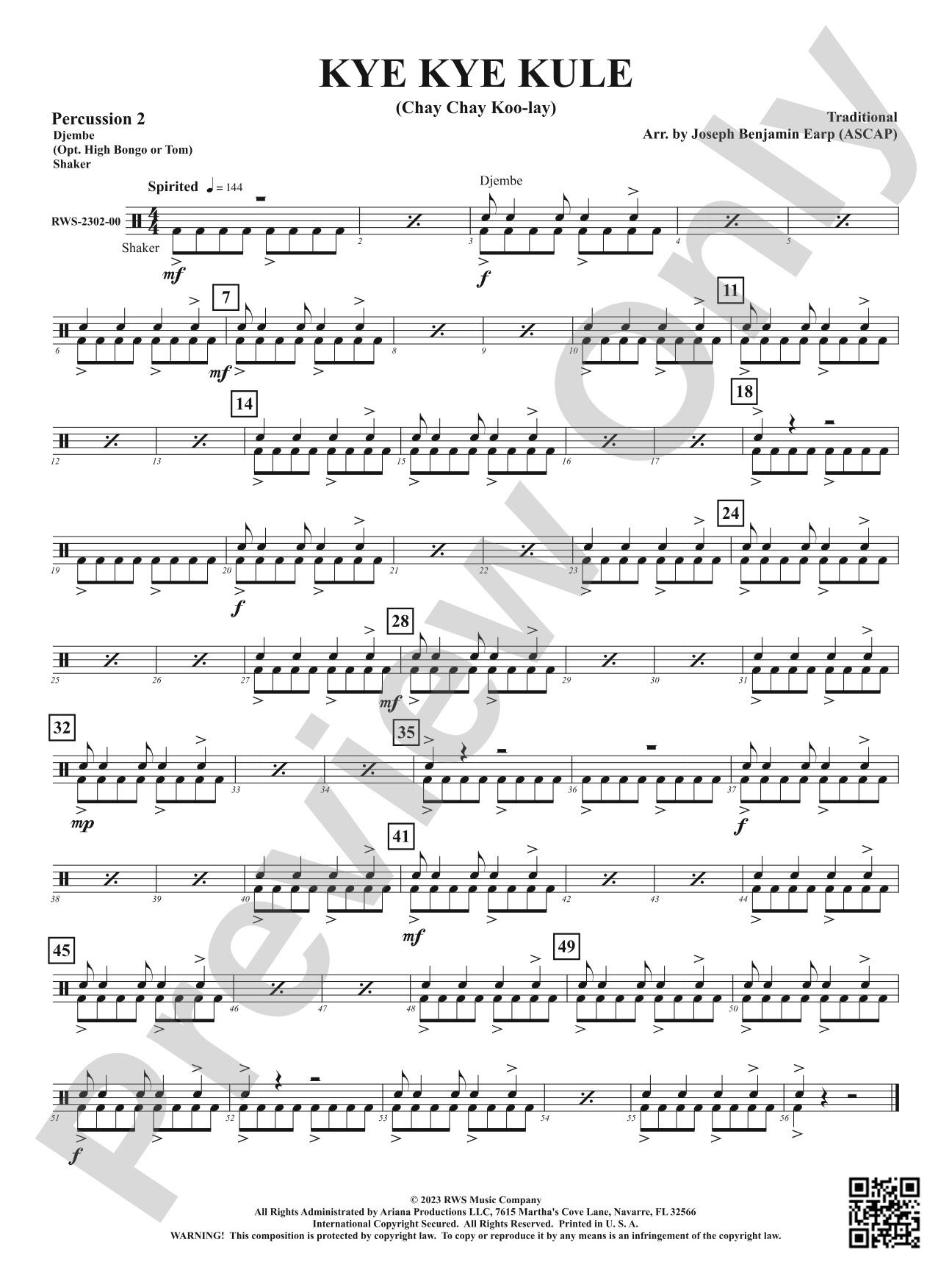 Kye Kye Kule - Chay Chay Koo-lay: 2nd Percussion