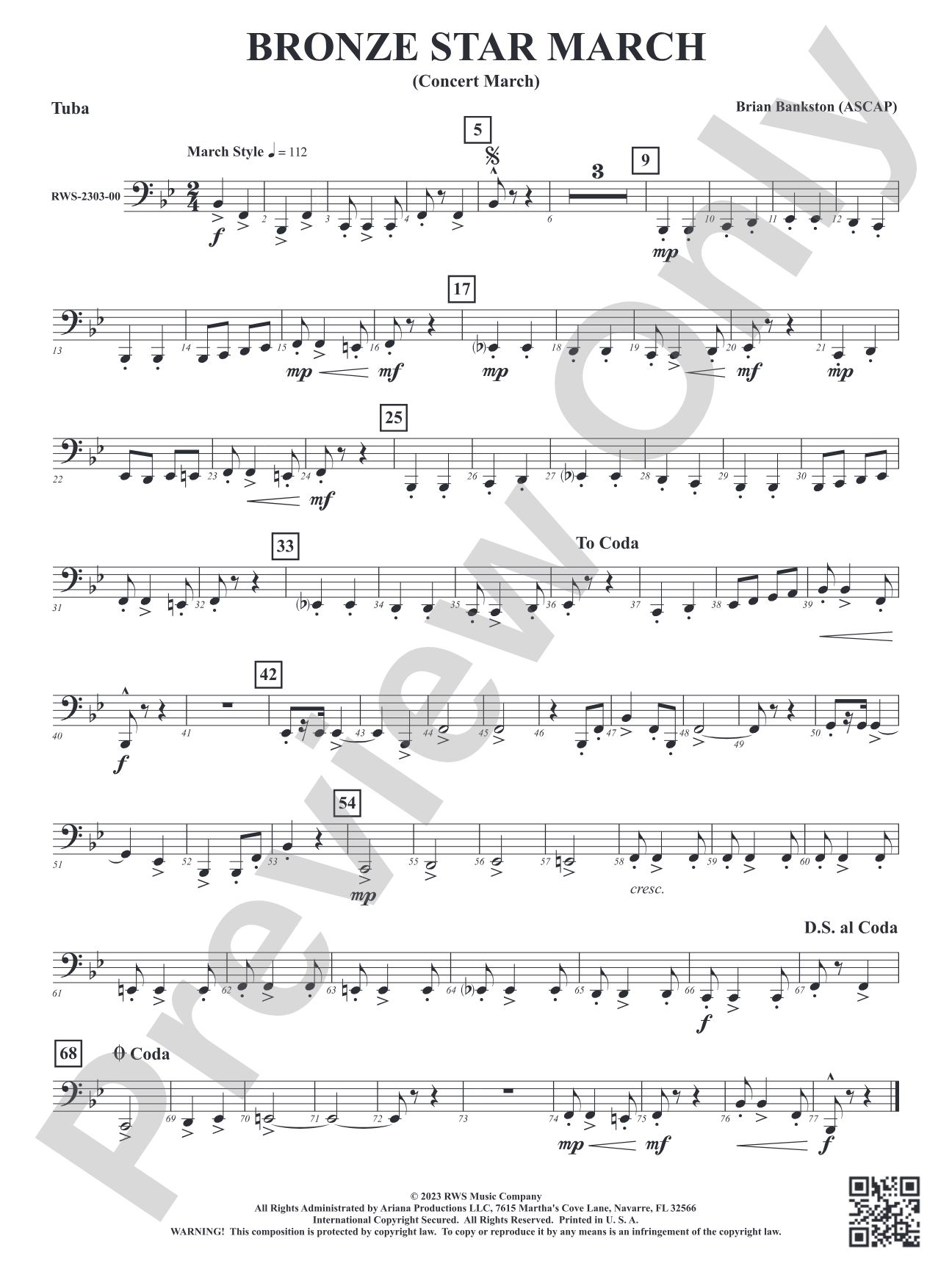 Bronze Star March - Concert March: Tuba