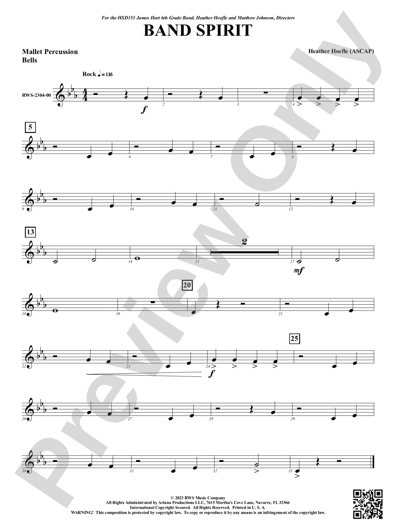 Band Spirit: 1st Mallet Percussion