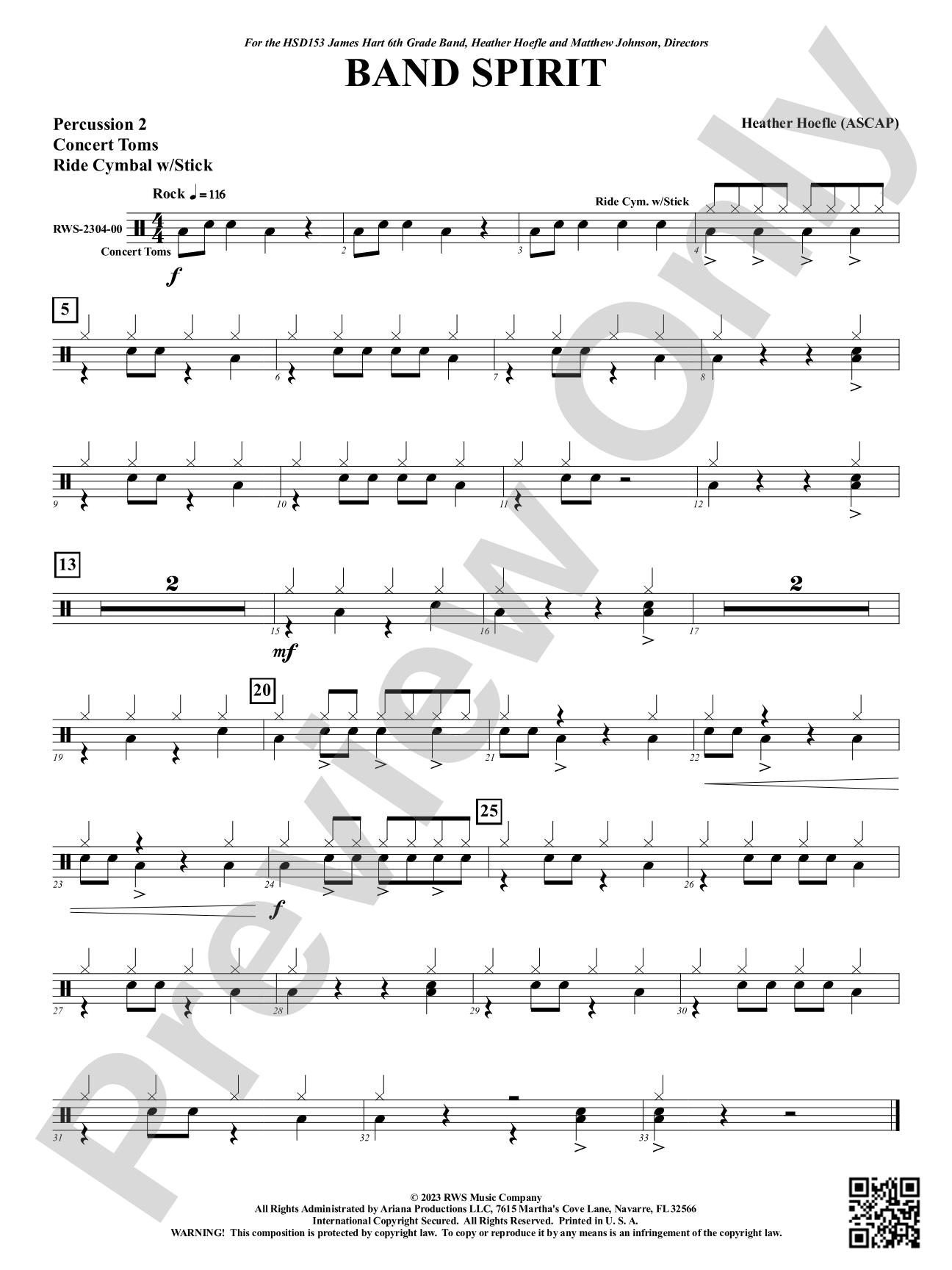 Band Spirit: 2nd Percussion