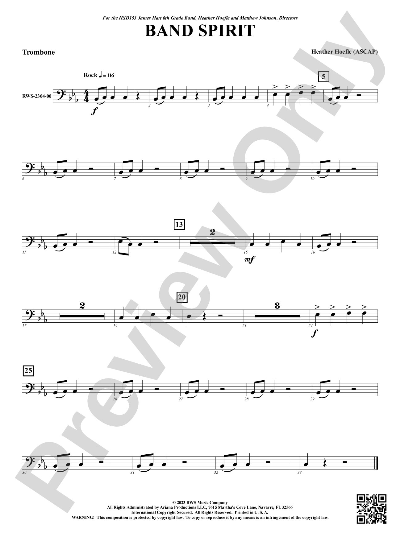 Band Spirit: 1st Trombone