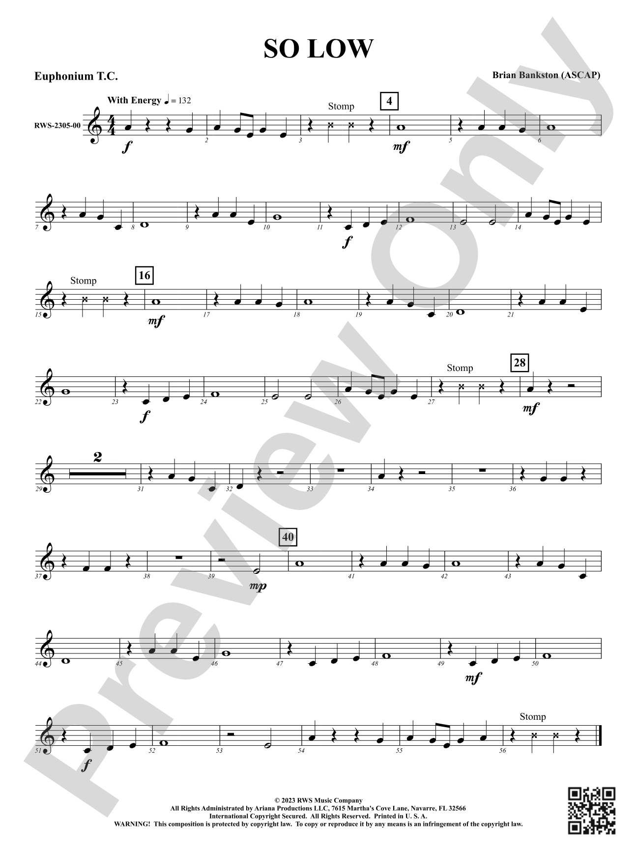 So Low: Baritone T.C.