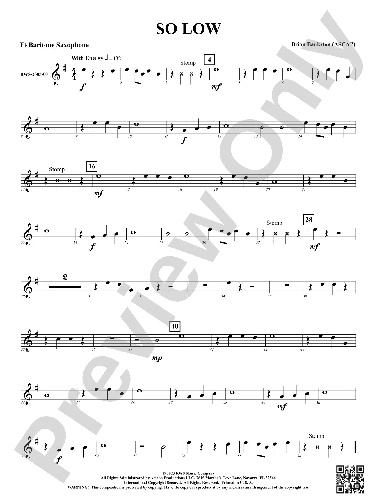 So Low: E-flat Baritone Saxophone