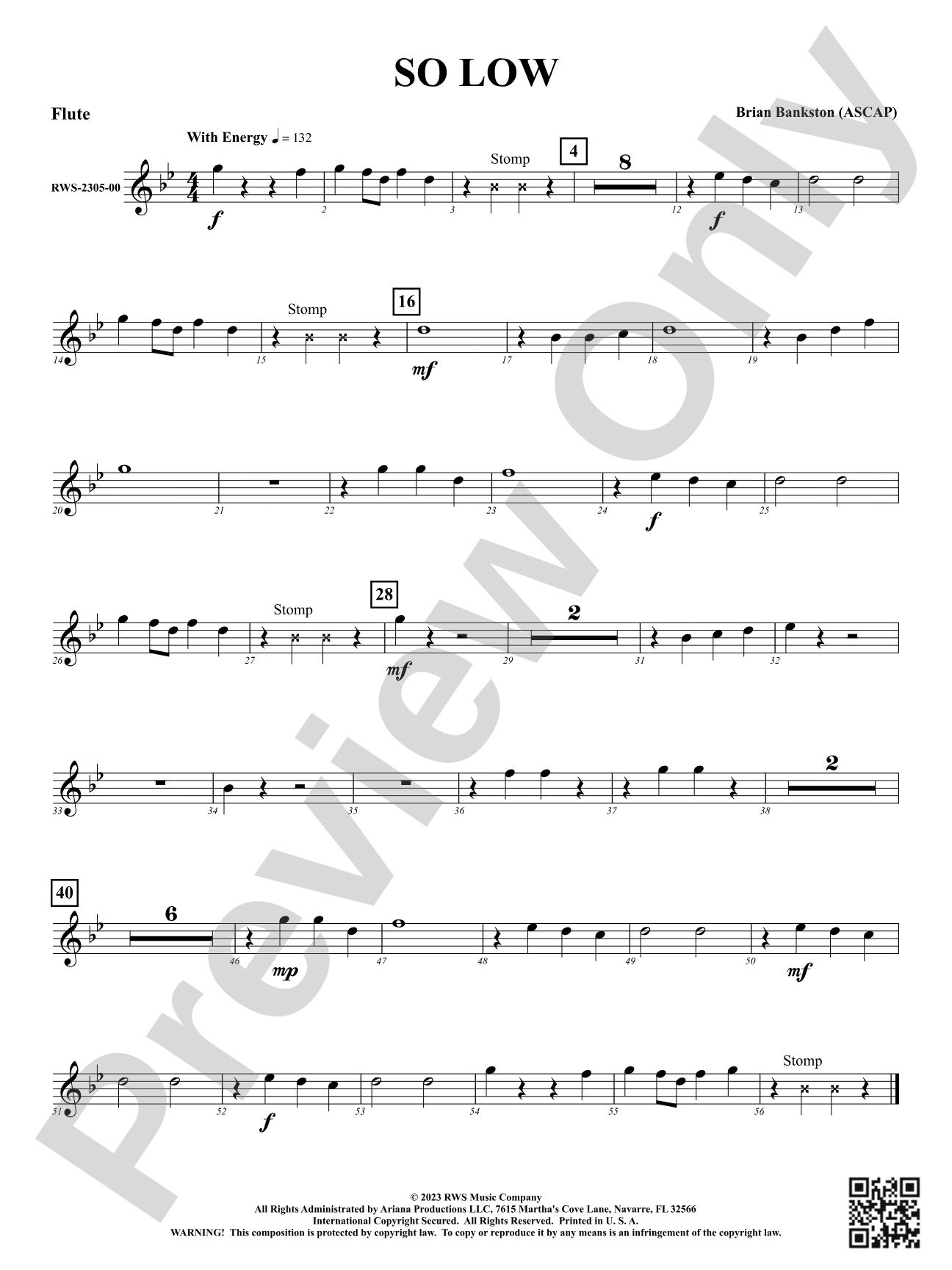 So Low: 1st Flute