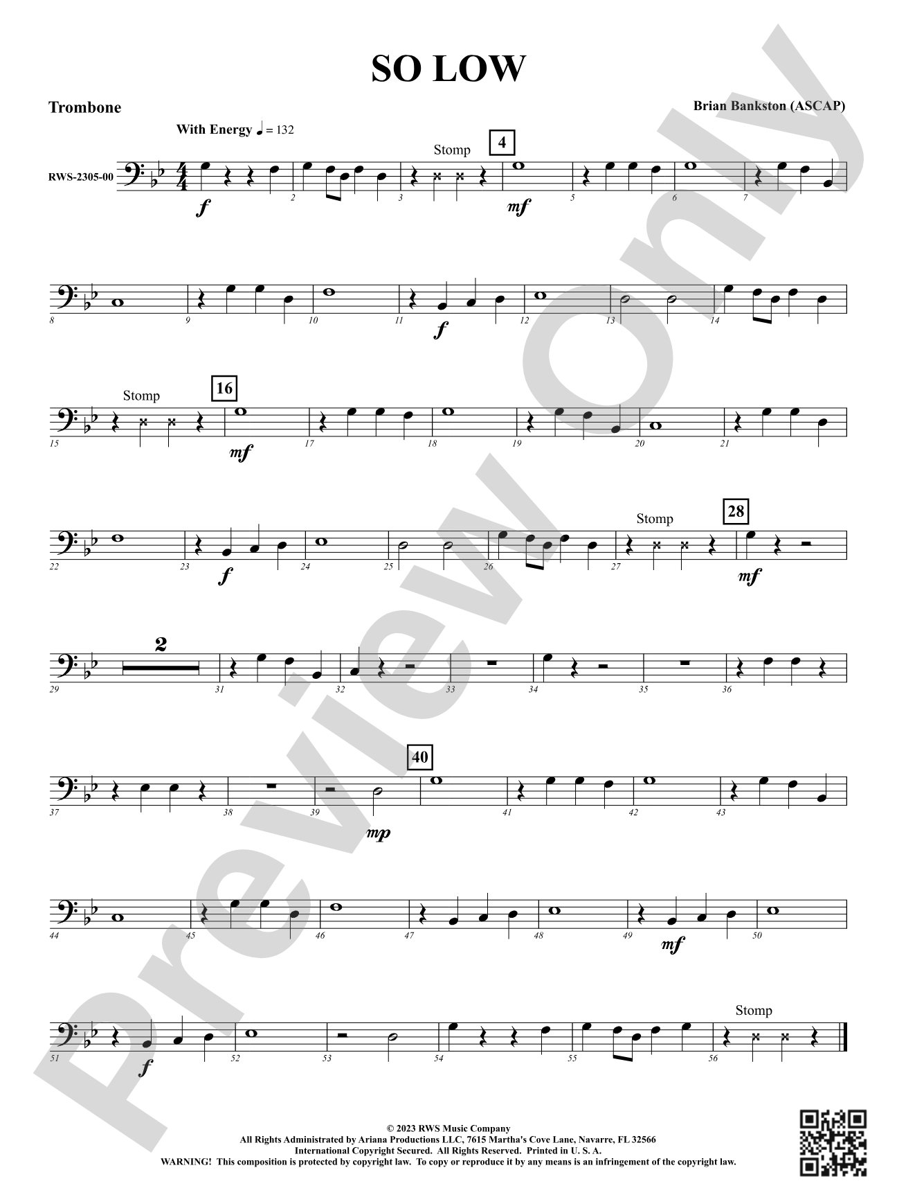 So Low: 1st Trombone