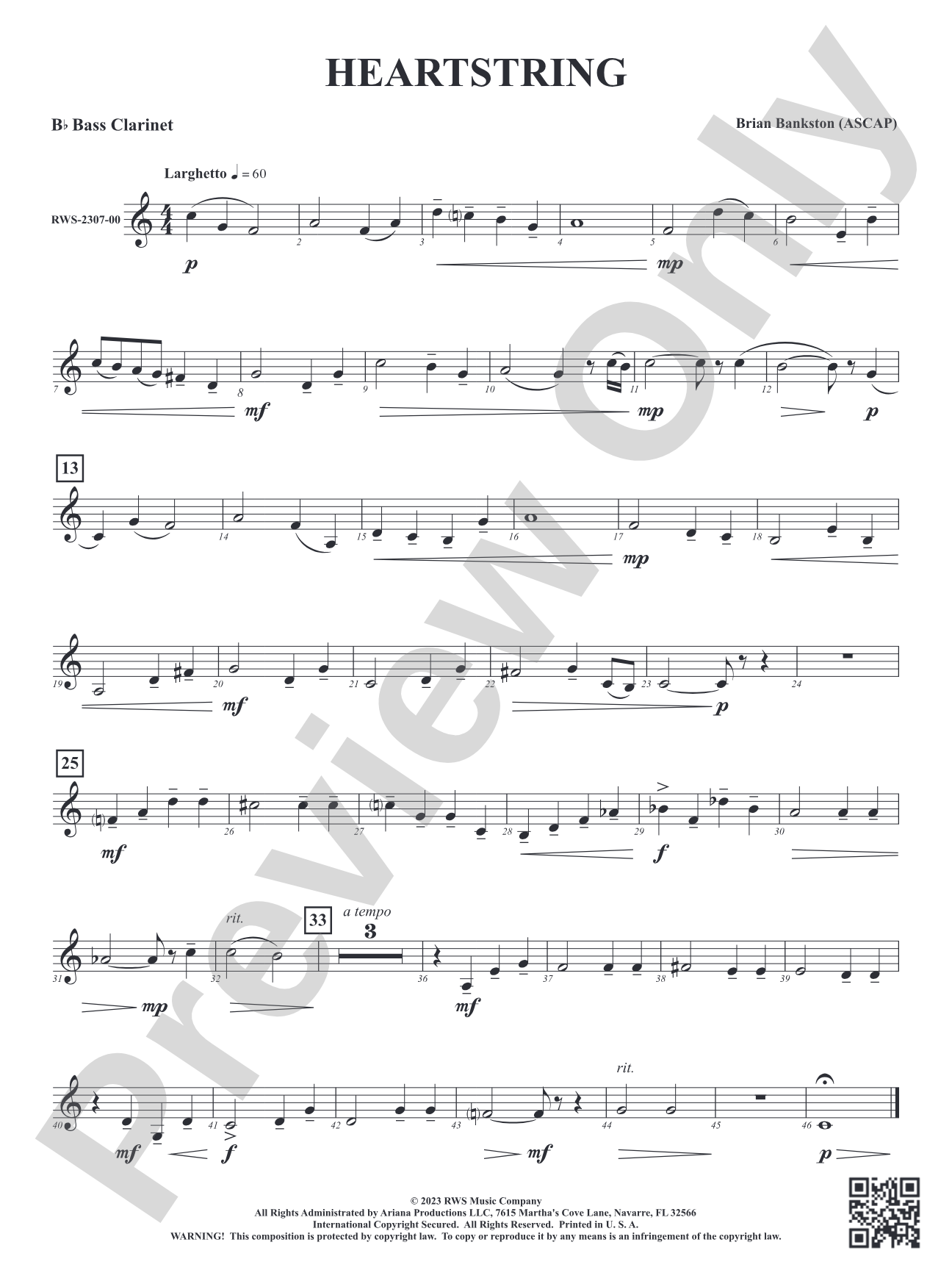 Heartstring: B-flat Bass Clarinet