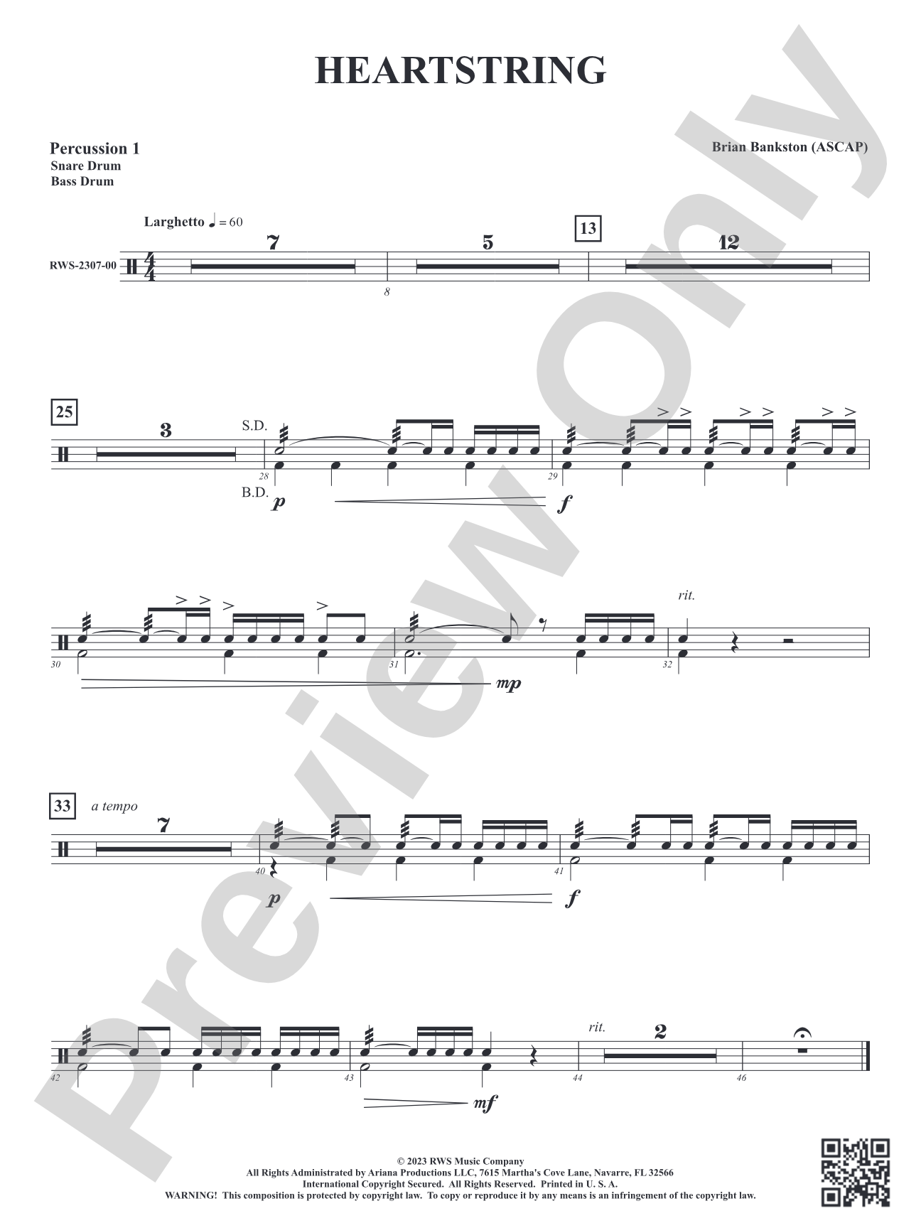 Heartstring: 1st Percussion
