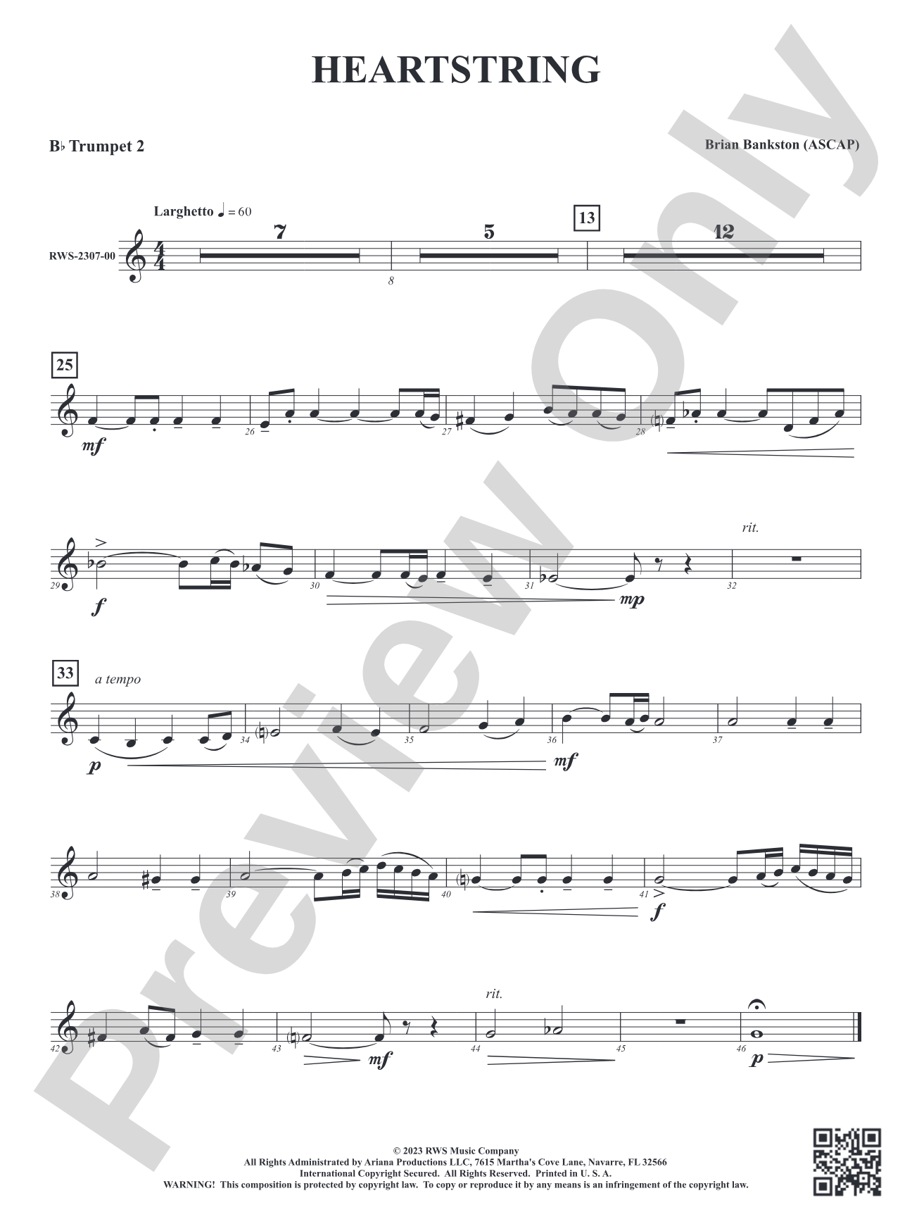 Heartstring: 2nd B-flat Trumpet