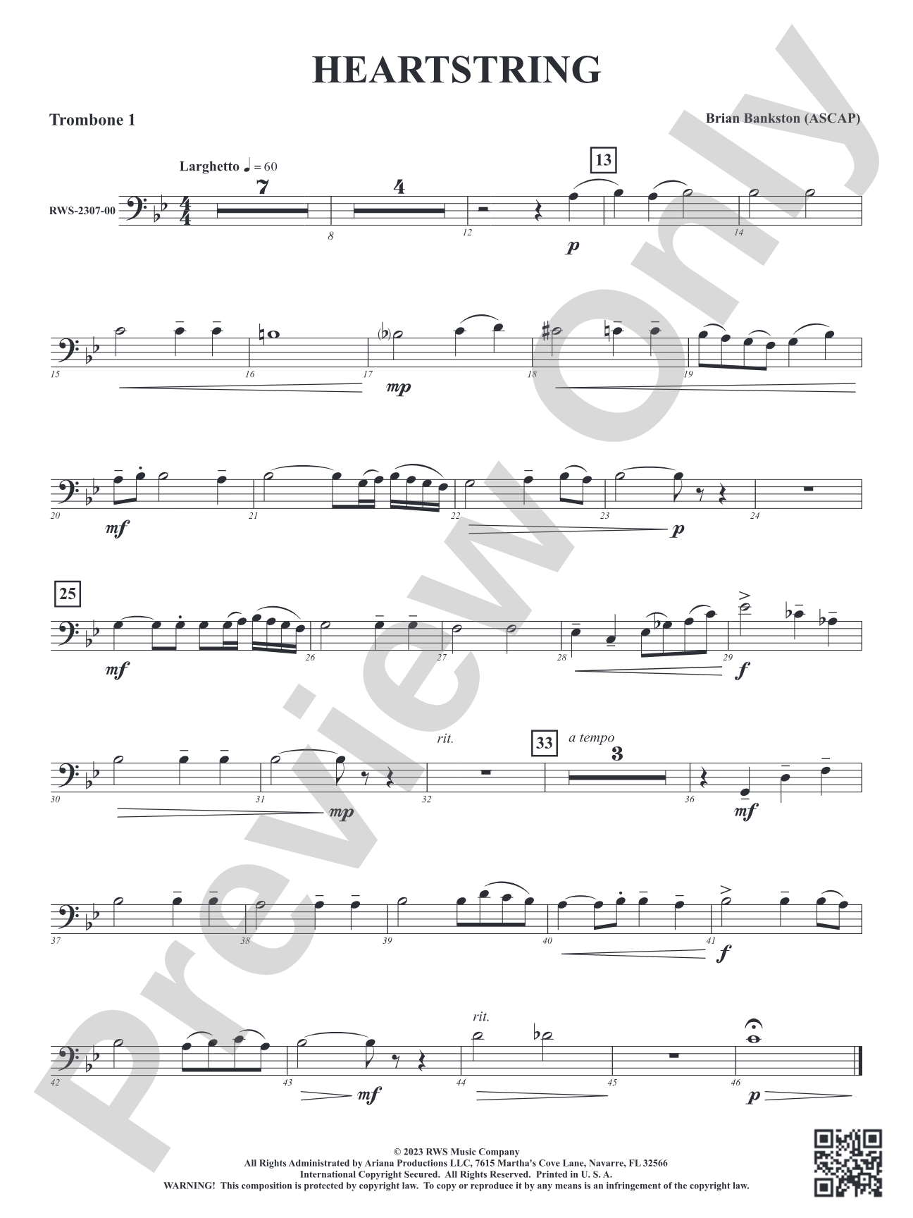 Heartstring: 1st Trombone