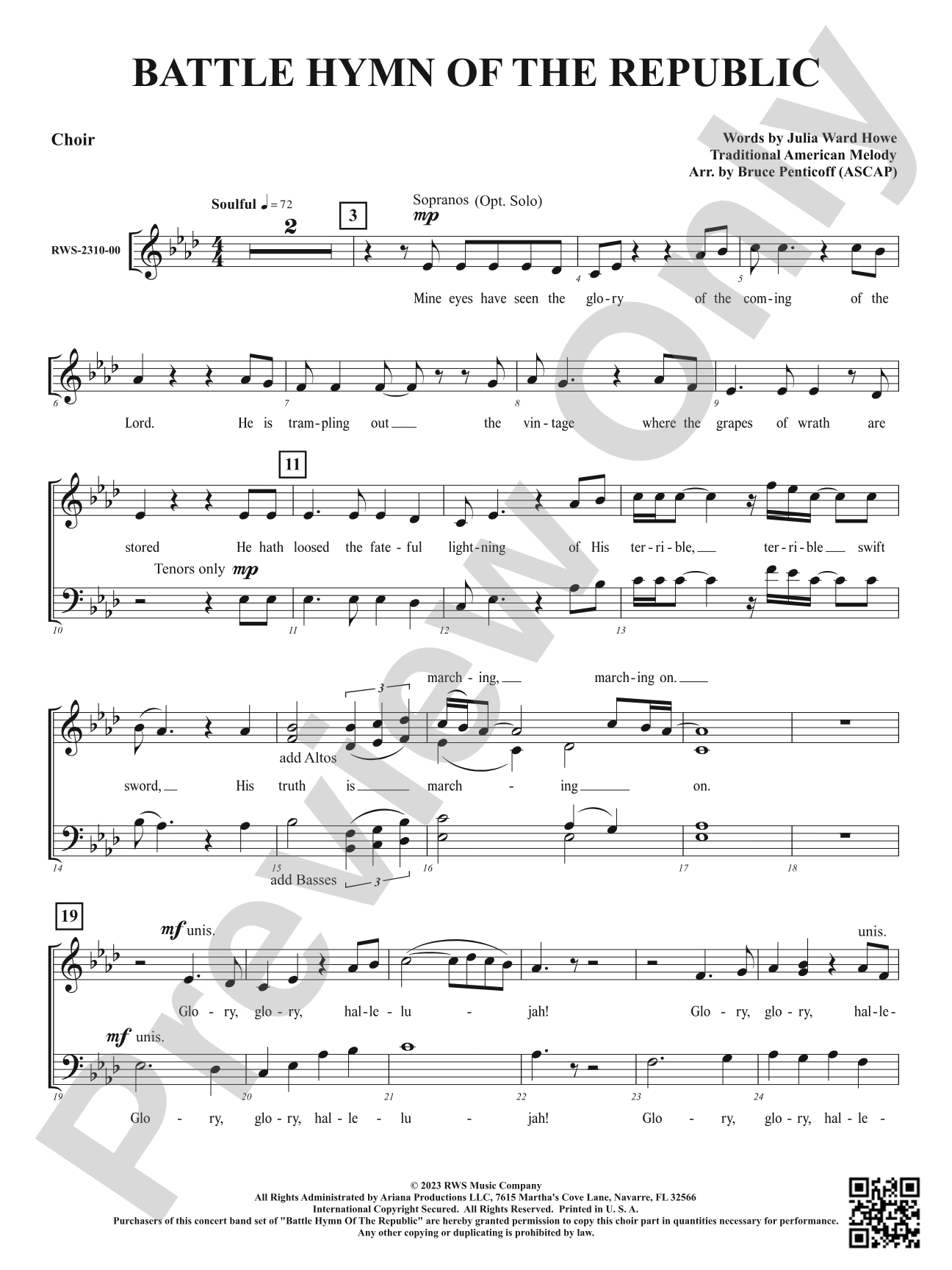 Battle Hymn of the Republic: Choir