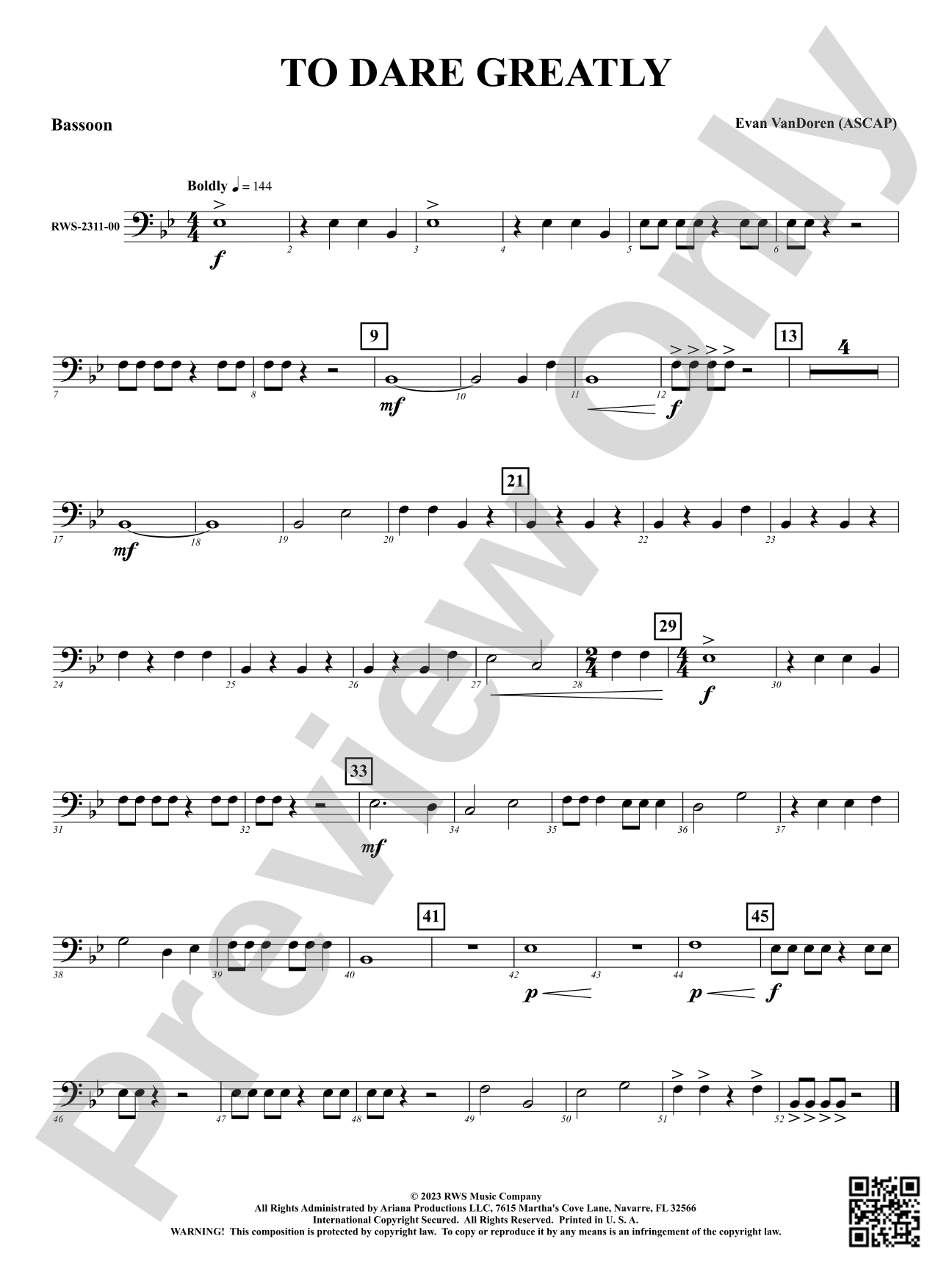 To Dare Greatly: Bassoon