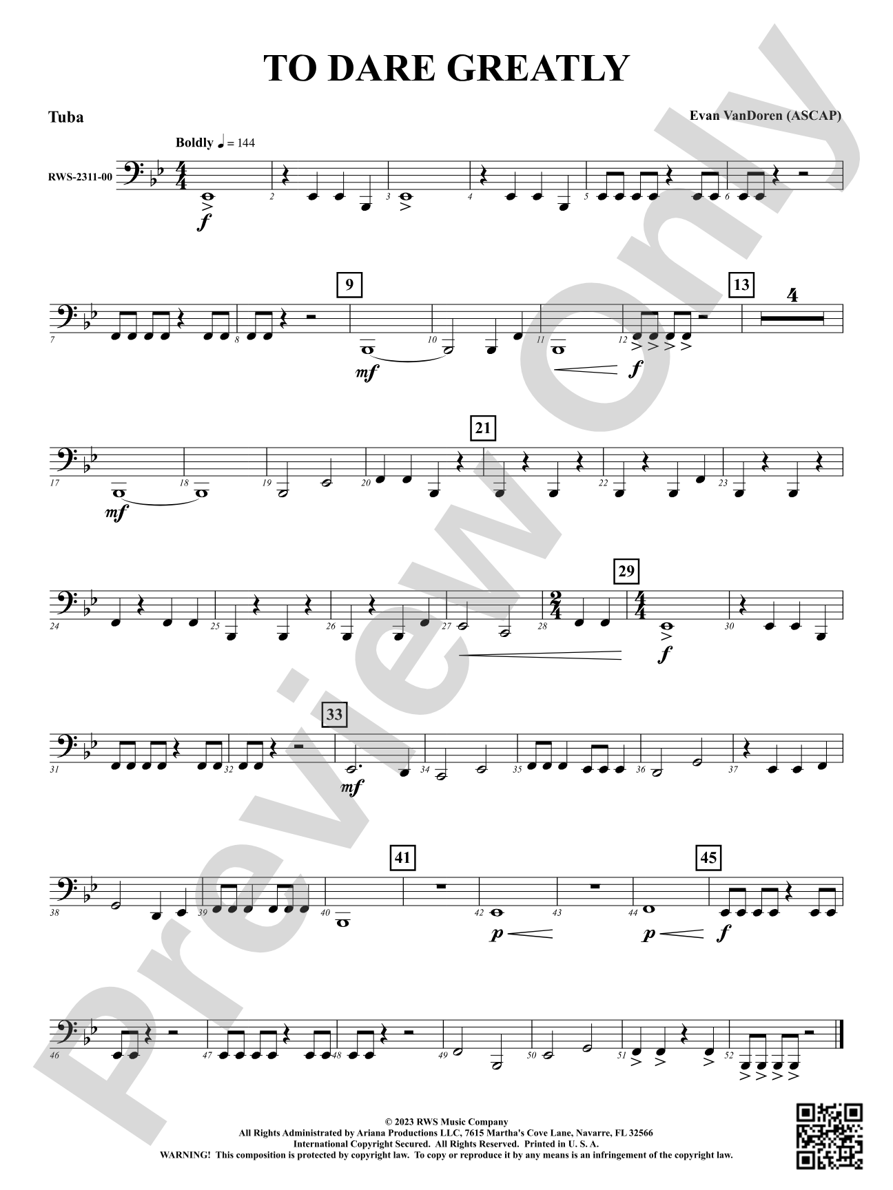 To Dare Greatly: Tuba