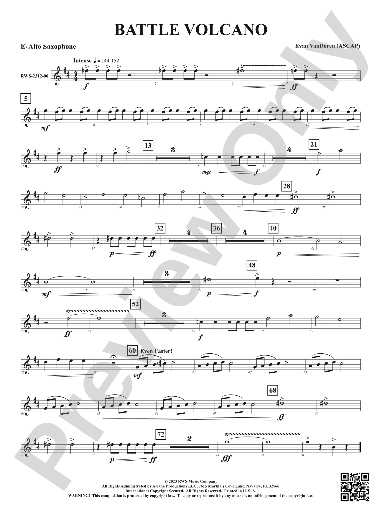 Battle Volcano: 1st E-flat Alto Saxophone