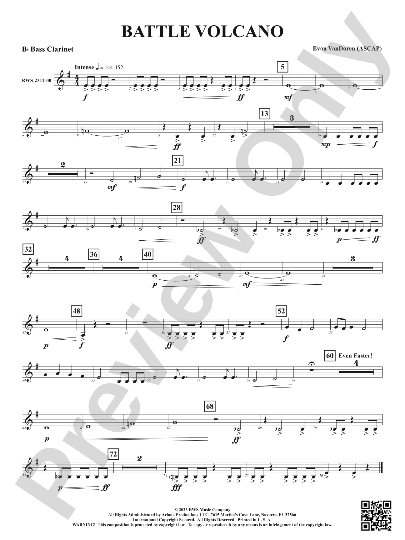 Battle Volcano: B-flat Bass Clarinet