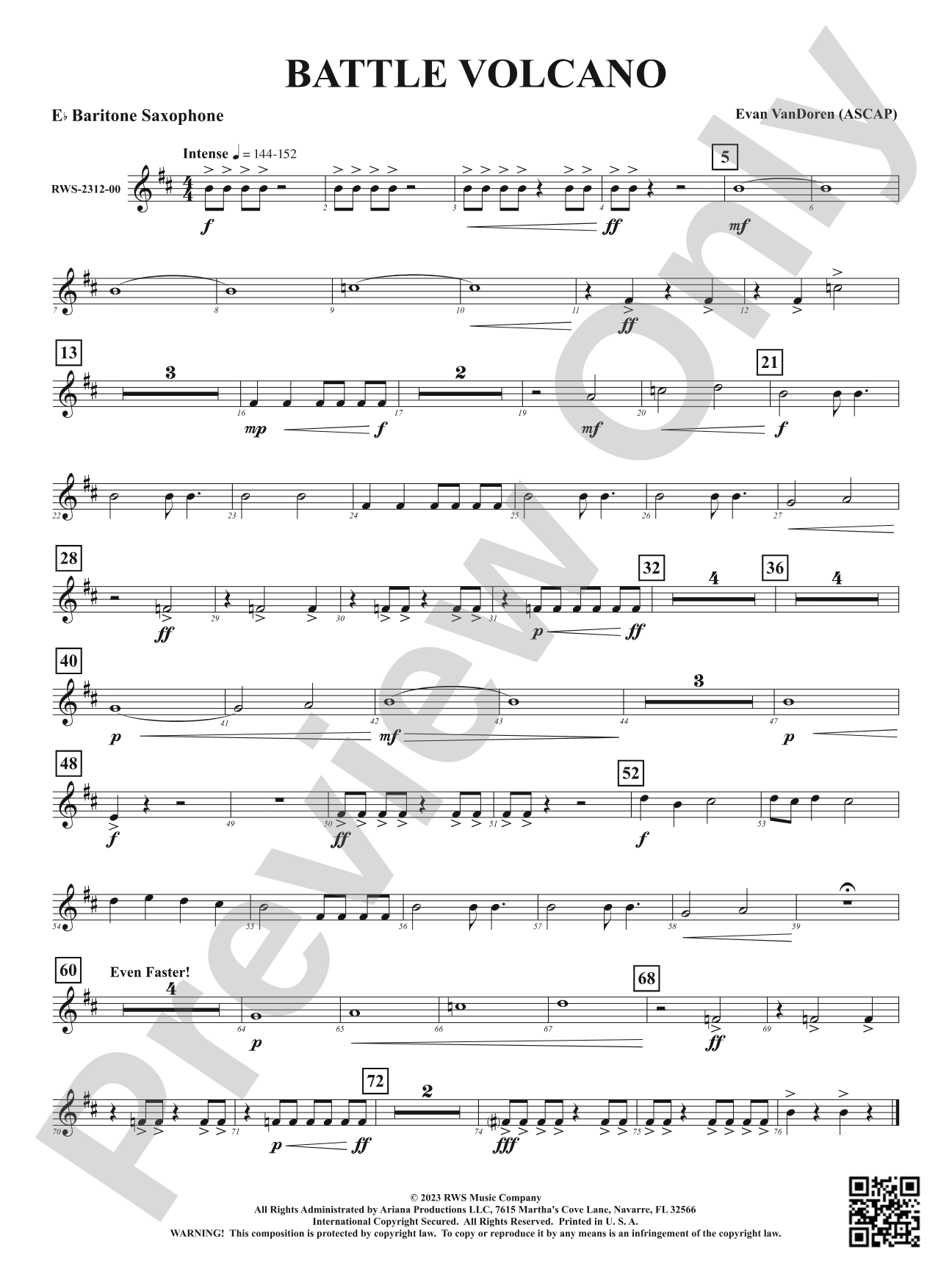 Battle Volcano: E-flat Baritone Saxophone