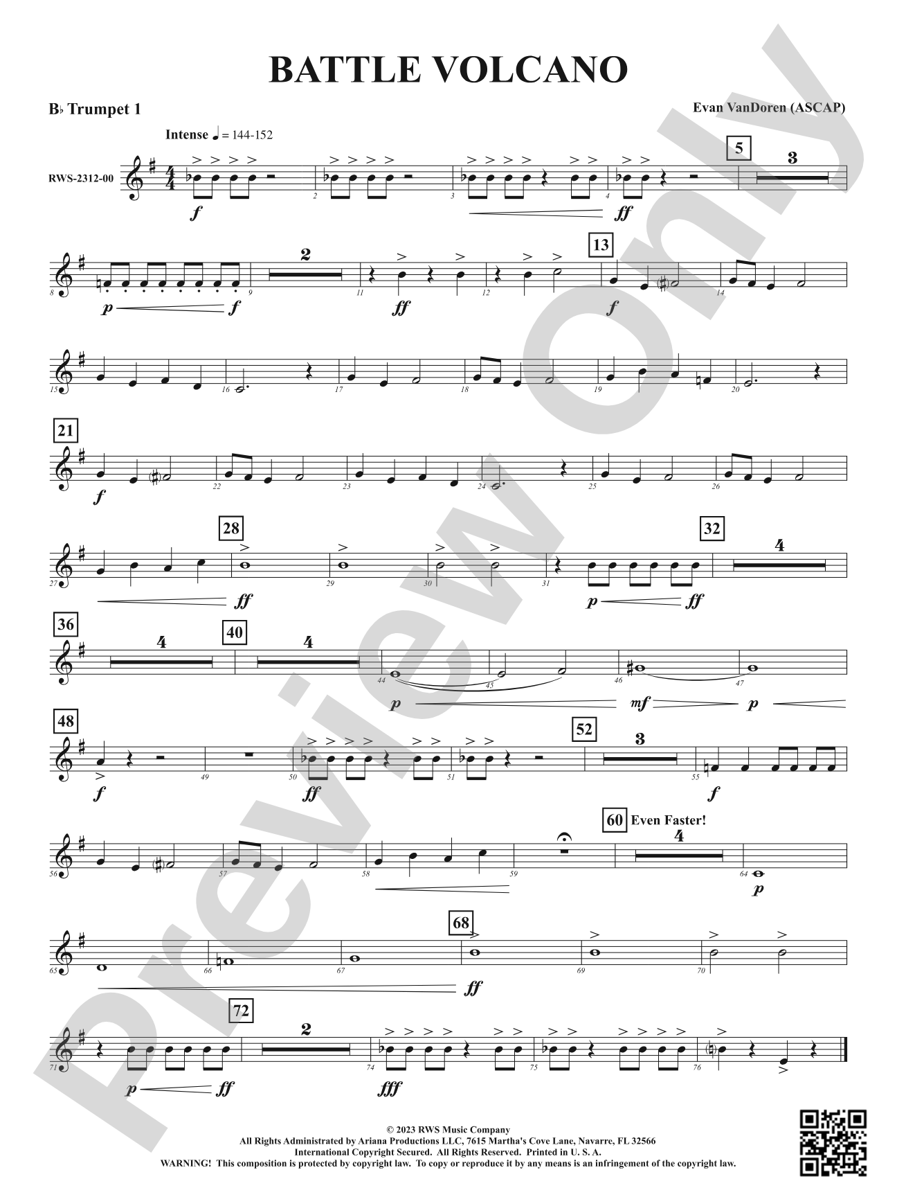 Battle Volcano: 1st B-flat Trumpet