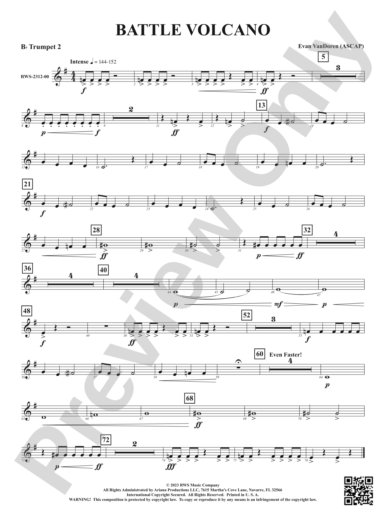 Battle Volcano: 2nd B-flat Trumpet