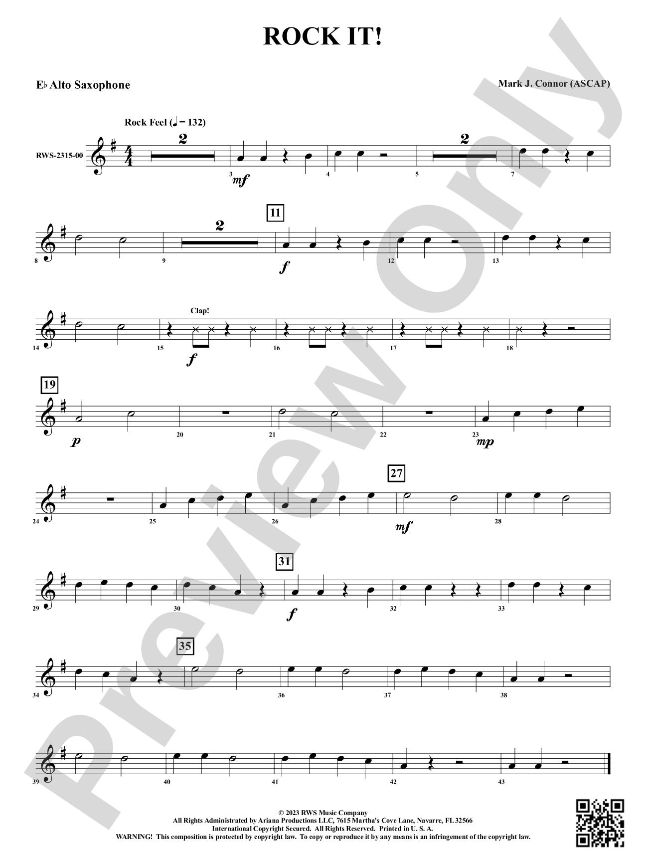 Rock It!: 1st E-flat Alto Saxophone