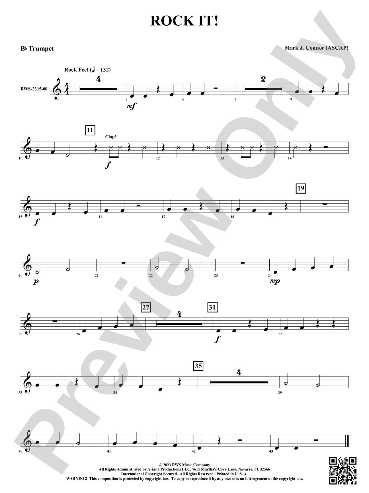 Rock It!: 1st B-flat Trumpet