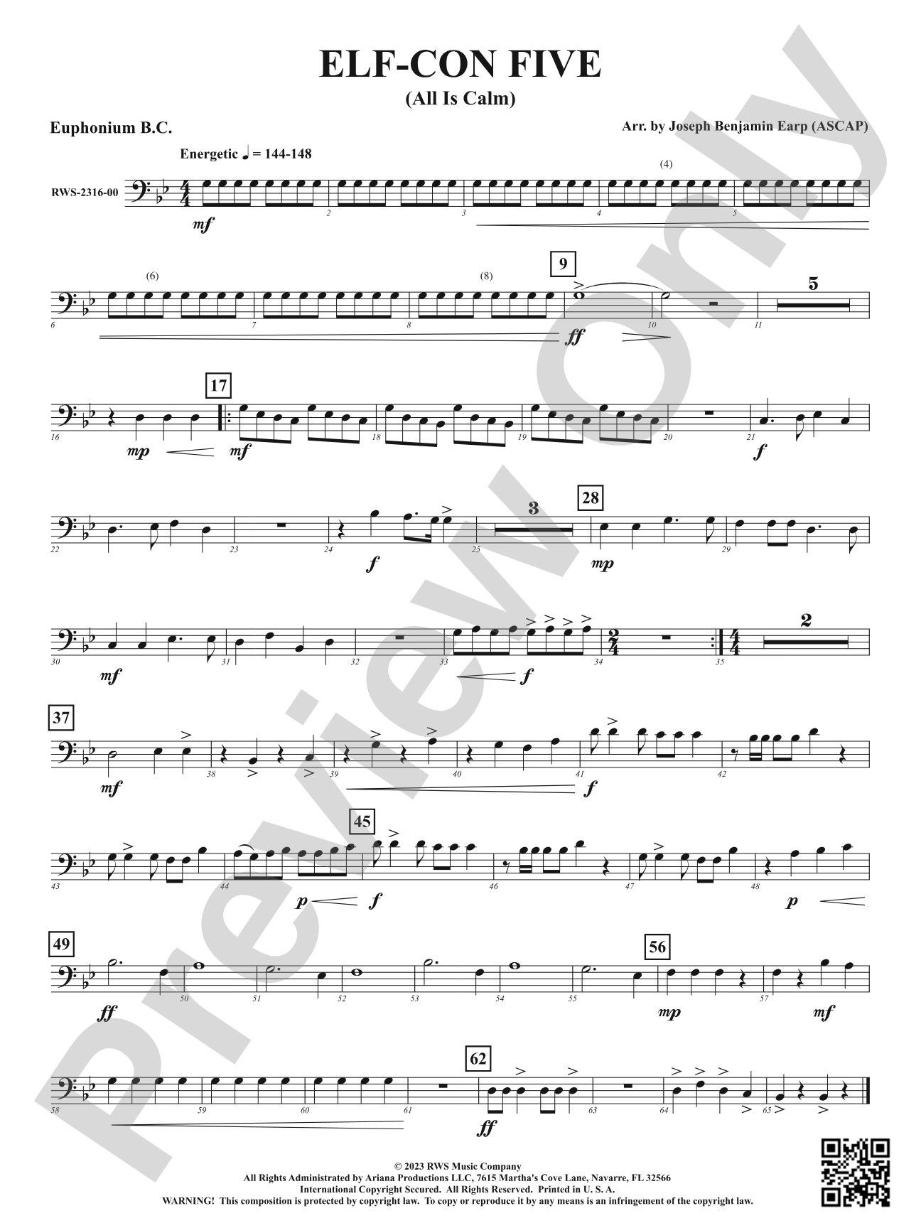 ELF-CON FIVE - All Is Calm: Baritone B.C.