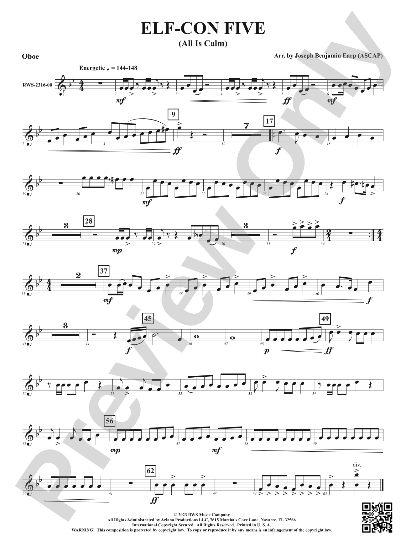 ELF-CON FIVE - All Is Calm: Oboe