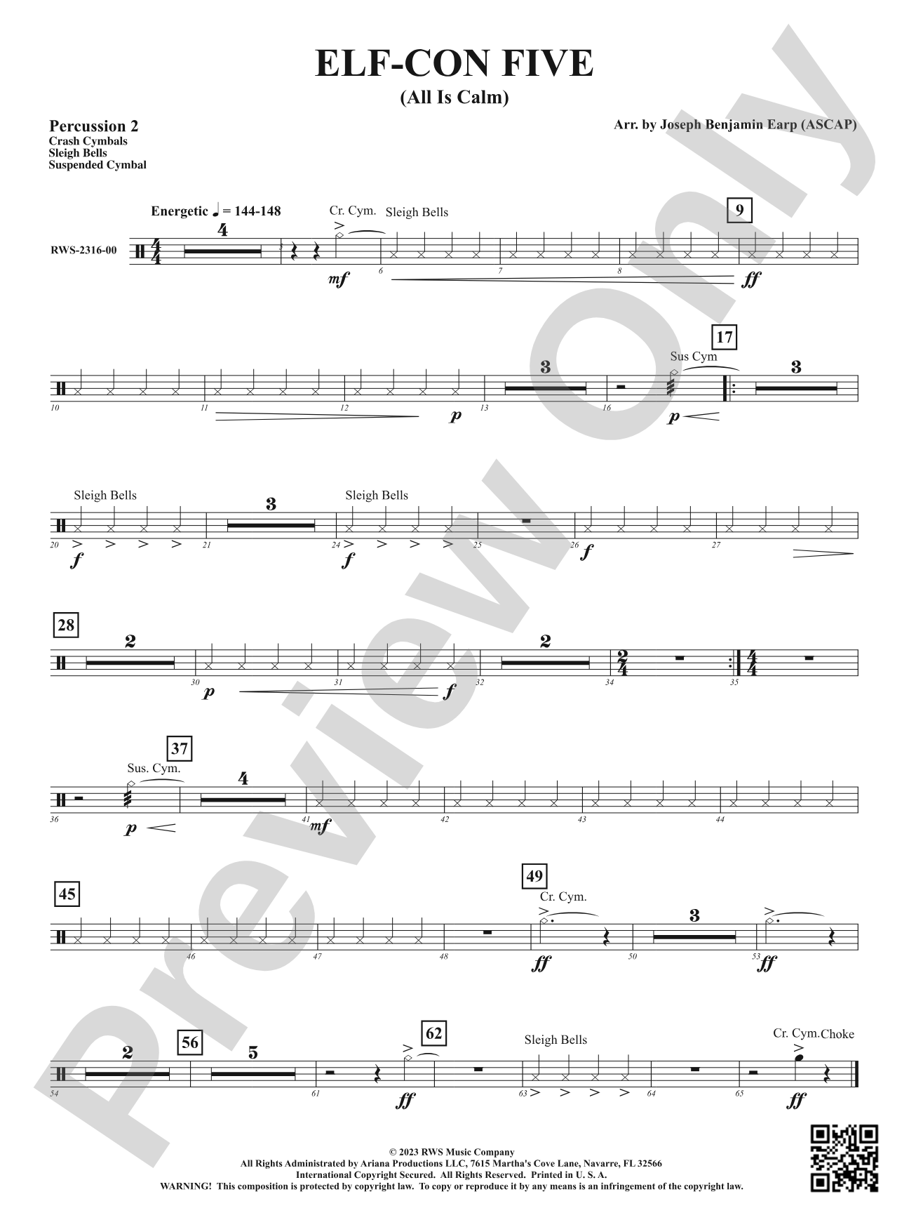 ELF-CON FIVE - All Is Calm: 2nd Percussion