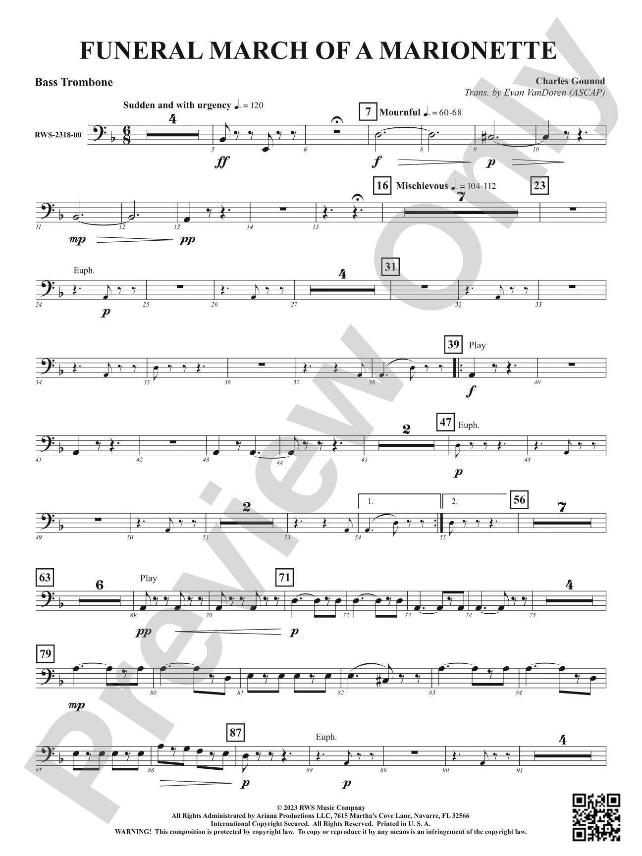 Funeral March of a Marionette: Bass Trombone