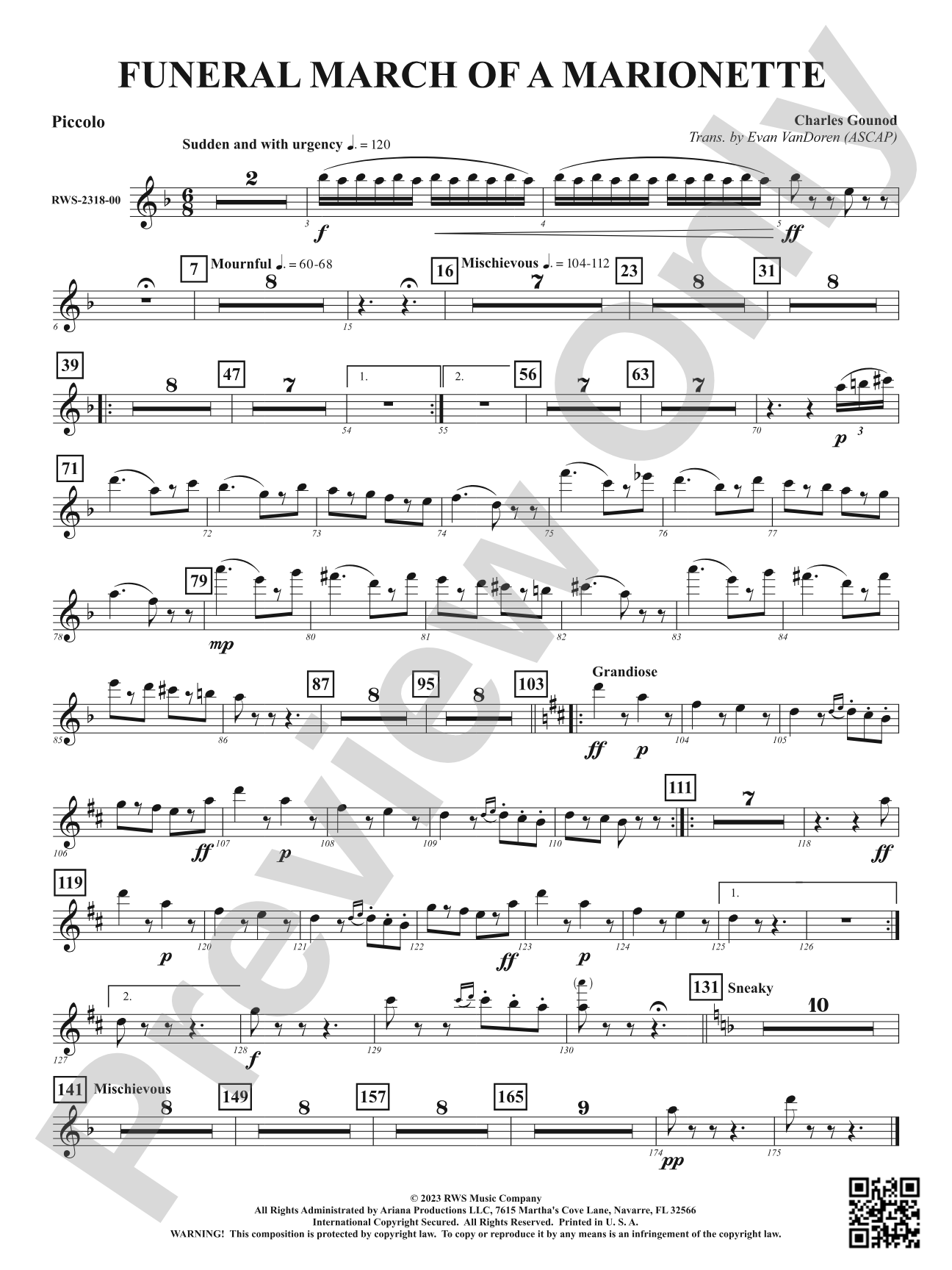 Funeral March of a Marionette: Piccolo