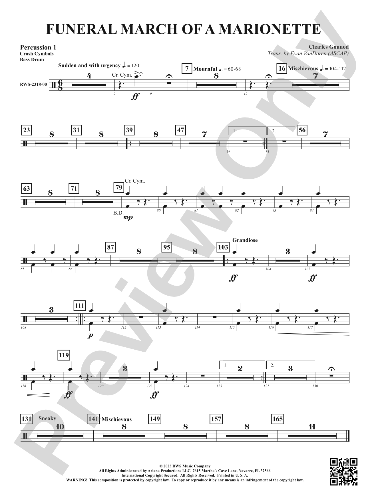 Funeral March of a Marionette: 1st Percussion