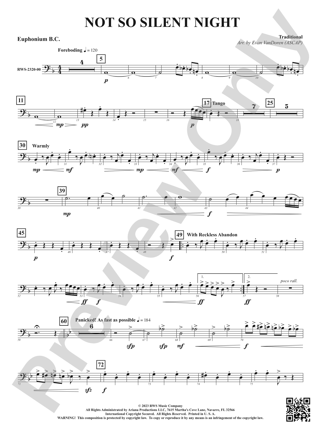 Not So Silent Night: Baritone B.C.