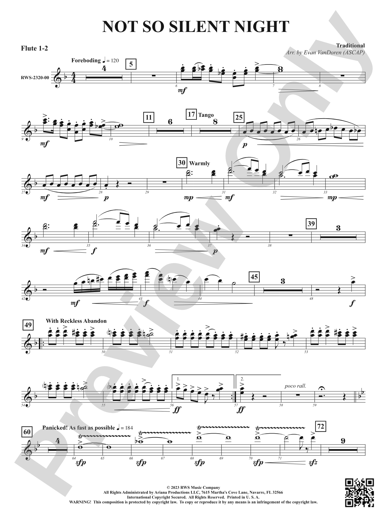 Not So Silent Night: 1st & 2nd Flute